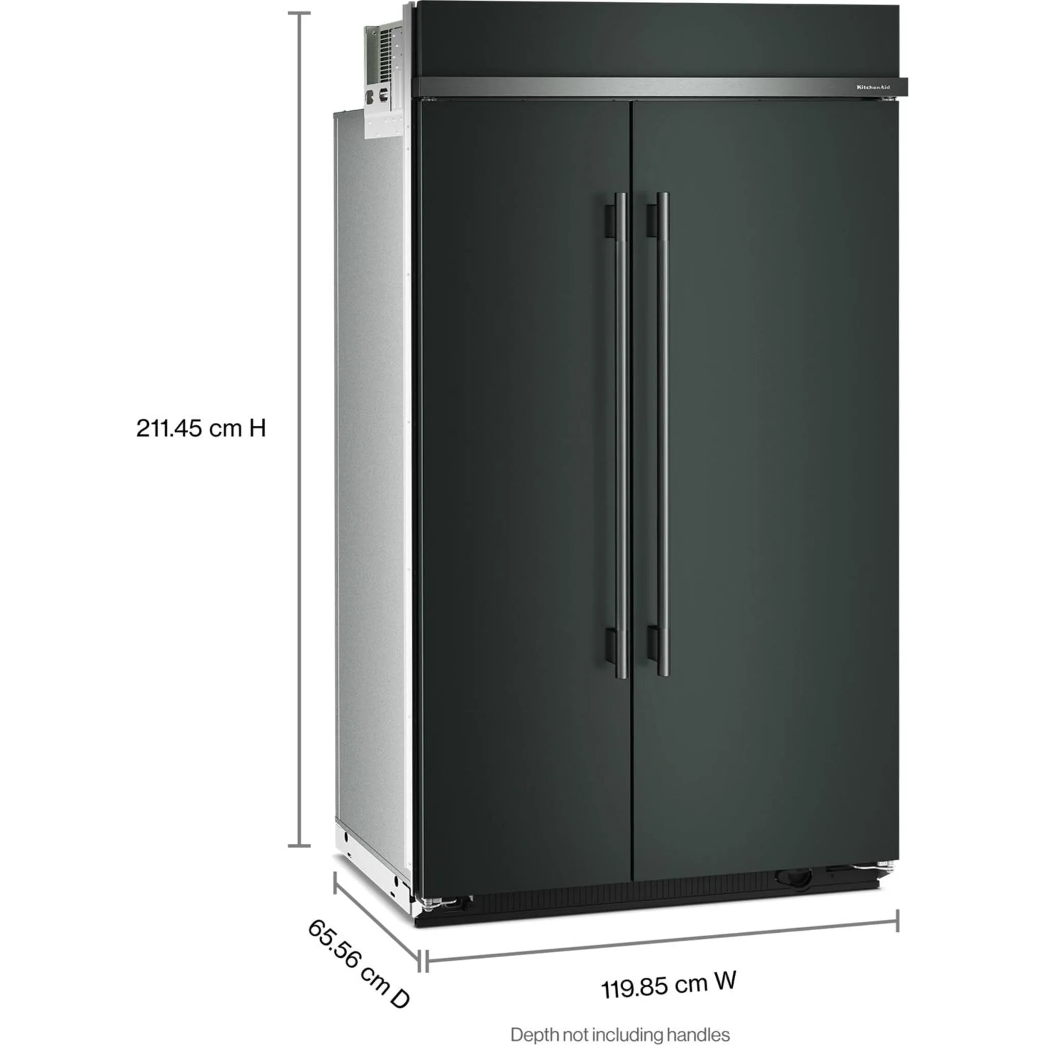 KitchenAid 30 Cu. Ft. 48" Built-In Side-by-Side Refrigerator with Platinum Interior - Juniper (KBSN748SJP) - Image 4