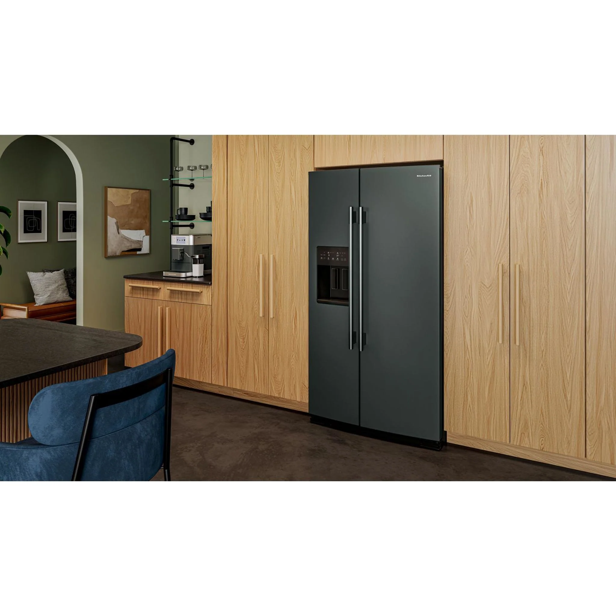 KitchenAid 20.8 Cu. Ft. Counter-Depth Side-by-Side Refrigerator with Exterior Ice and Water Dispenser in Junipe -Juniper (KRSC536RJP) - Image 10