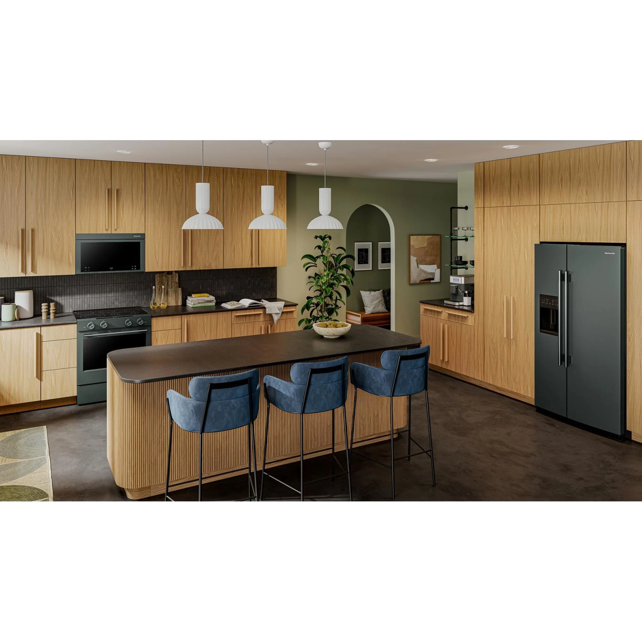 KitchenAid 20.8 Cu. Ft. Counter-Depth Side-by-Side Refrigerator with Exterior Ice and Water Dispenser in Junipe -Juniper (KRSC536RJP) - Image 8