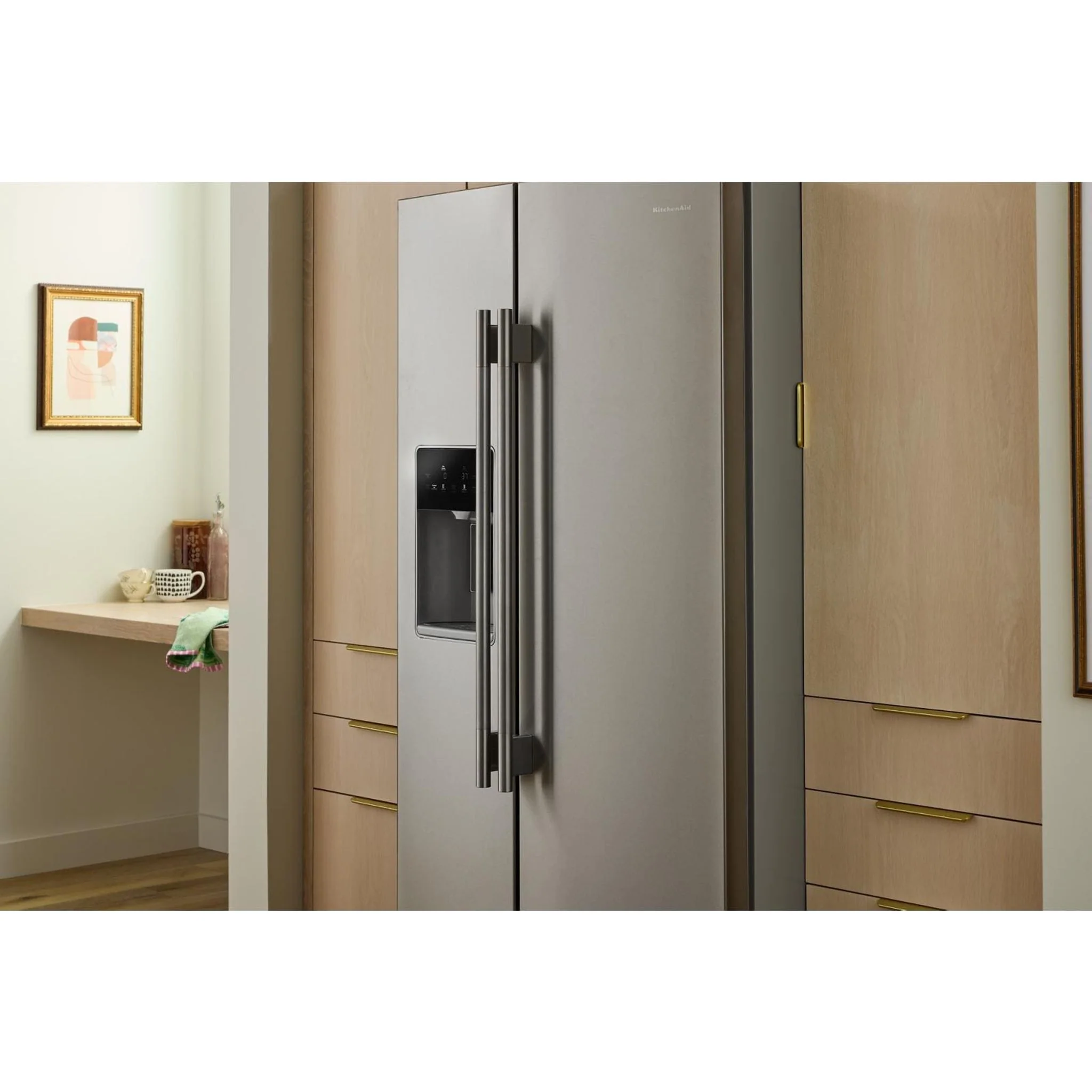 KitchenAid 20.8 Cu. Ft. Counter-Depth Side-by-Side Refrigerator with Ice & Water Dispenser - Fingerprint Resistant Stainless Steel (KRSC536RPS) - Image 16