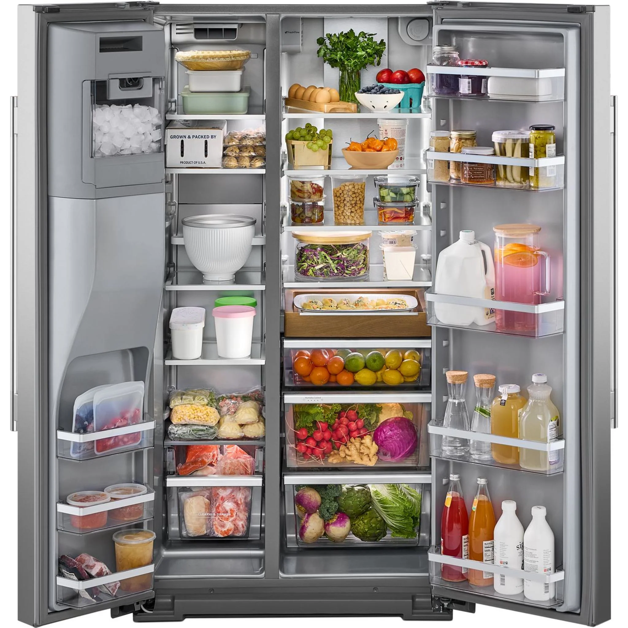 KitchenAid 20.8 Cu. Ft. Counter-Depth Side-by-Side Refrigerator with Ice & Water Dispenser - Fingerprint Resistant Stainless Steel (KRSC536RPS) - Image 21