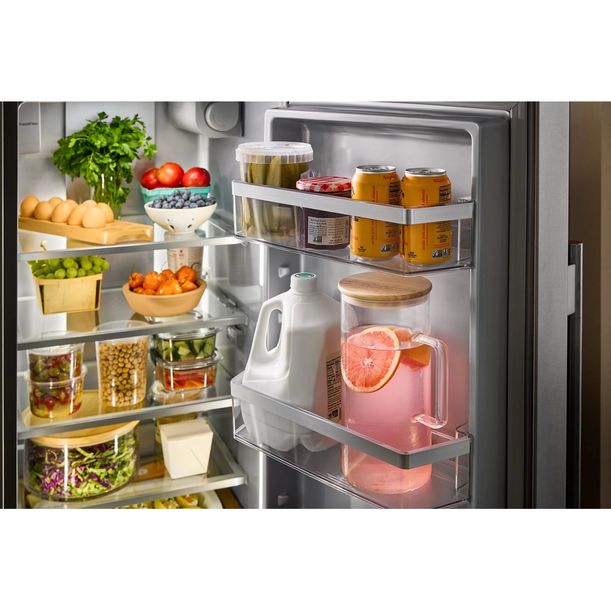 KitchenAid 20.8 Cu. Ft. Counter-Depth Side-by-Side Refrigerator with Ice & Water Dispenser - Fingerprint Resistant Stainless Steel (KRSC536RPS) - Image 29