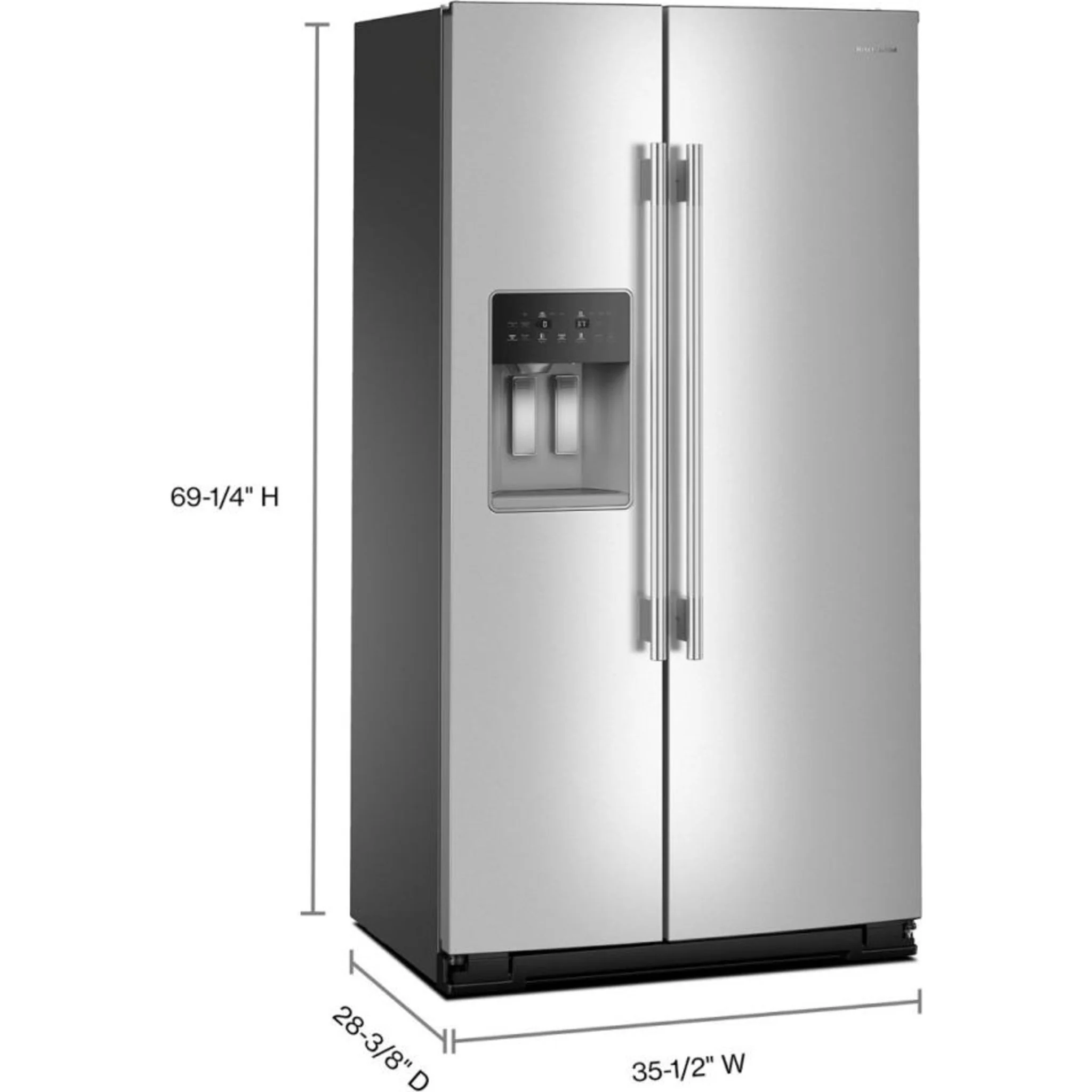 KitchenAid 20.8 Cu. Ft. Counter-Depth Side-by-Side Refrigerator with Ice & Water Dispenser - Fingerprint Resistant Stainless Steel (KRSC536RPS) - Image 30