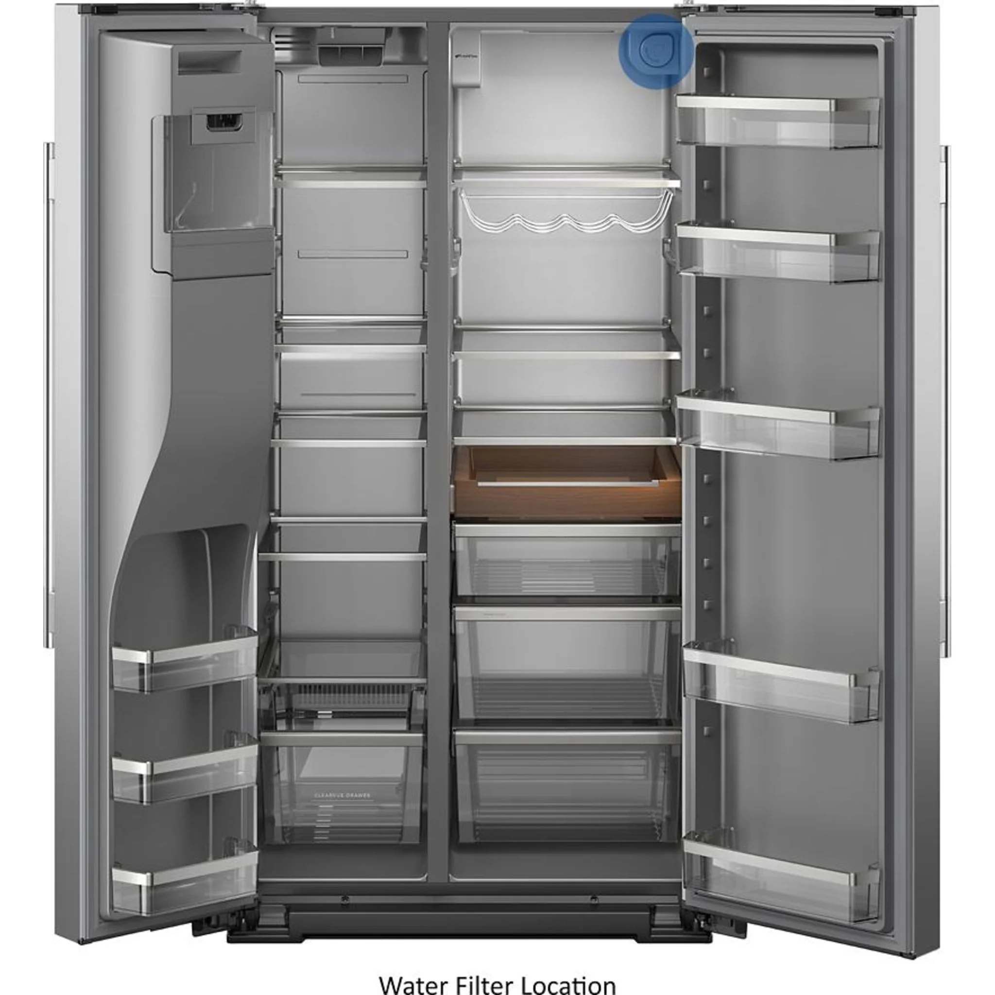 KitchenAid 20.8 Cu. Ft. Counter-Depth Side-by-Side Refrigerator with Ice & Water Dispenser - Fingerprint Resistant Stainless Steel (KRSC536RPS) - Image 36