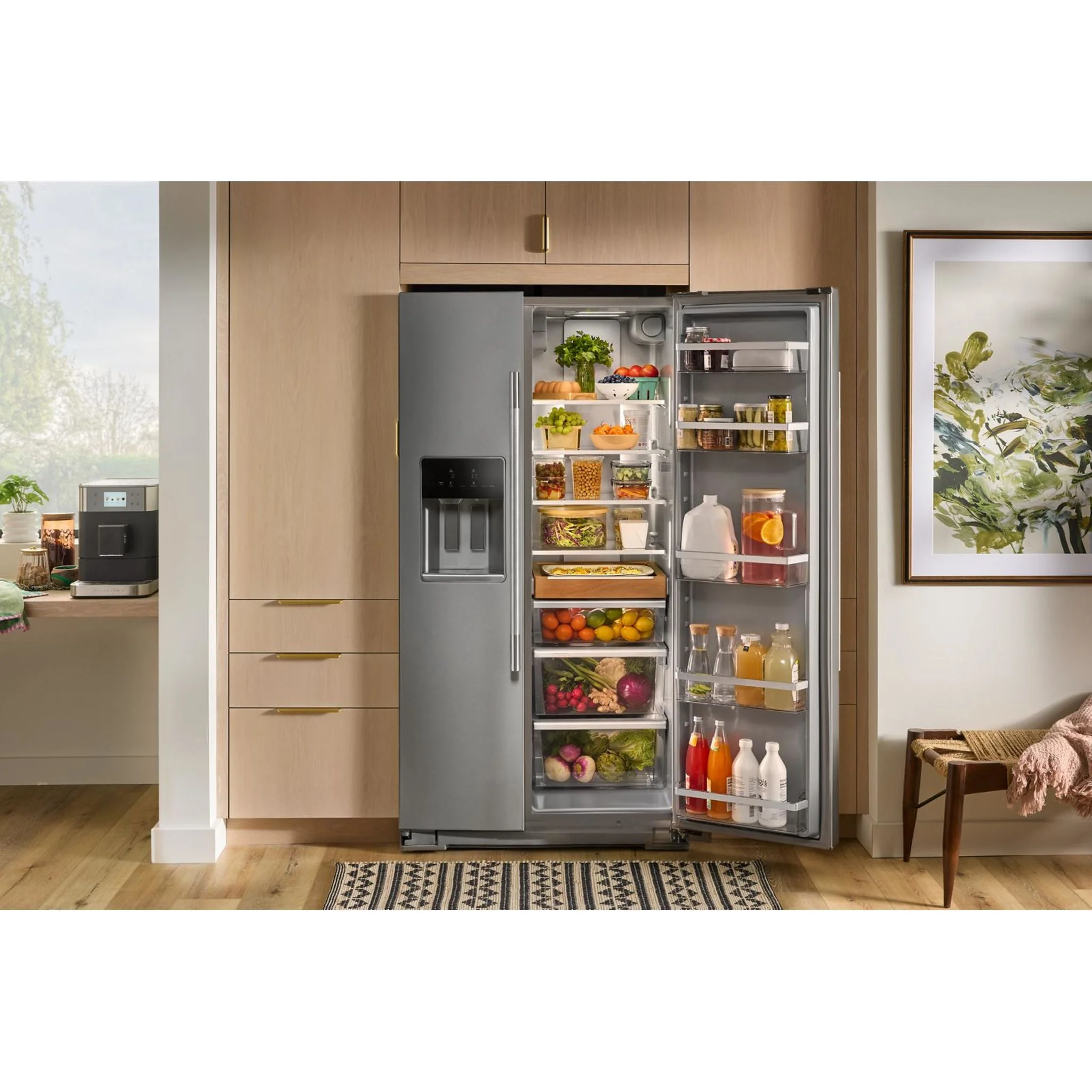 KitchenAid 20.8 Cu. Ft. Counter-Depth Side-by-Side Refrigerator with Ice & Water Dispenser - Fingerprint Resistant Stainless Steel (KRSC536RPS) - Image 37