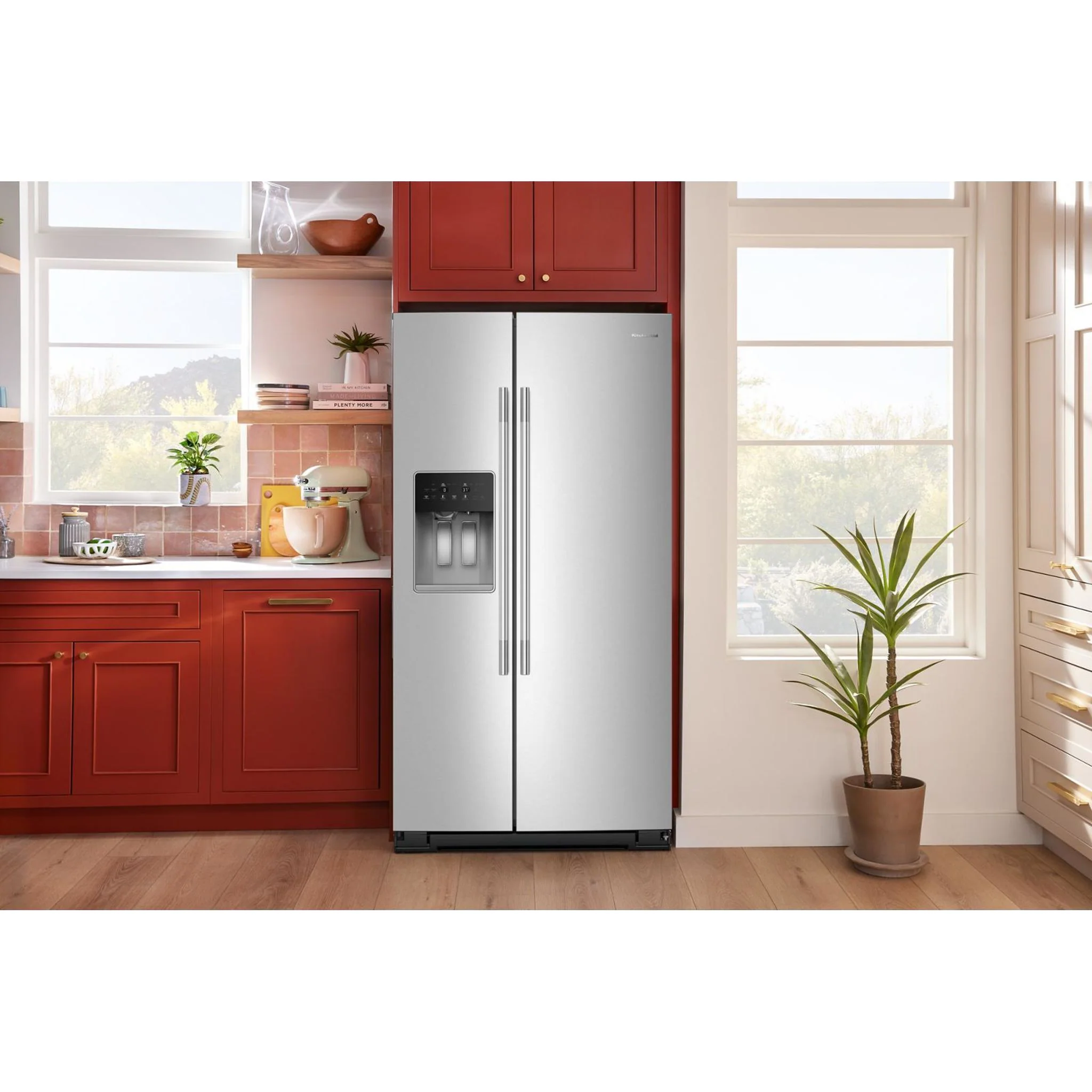 KitchenAid 20.8 Cu. Ft. Counter-Depth Side-by-Side Refrigerator with Ice & Water Dispenser - Fingerprint Resistant Stainless Steel (KRSC536RPS) - Image 5