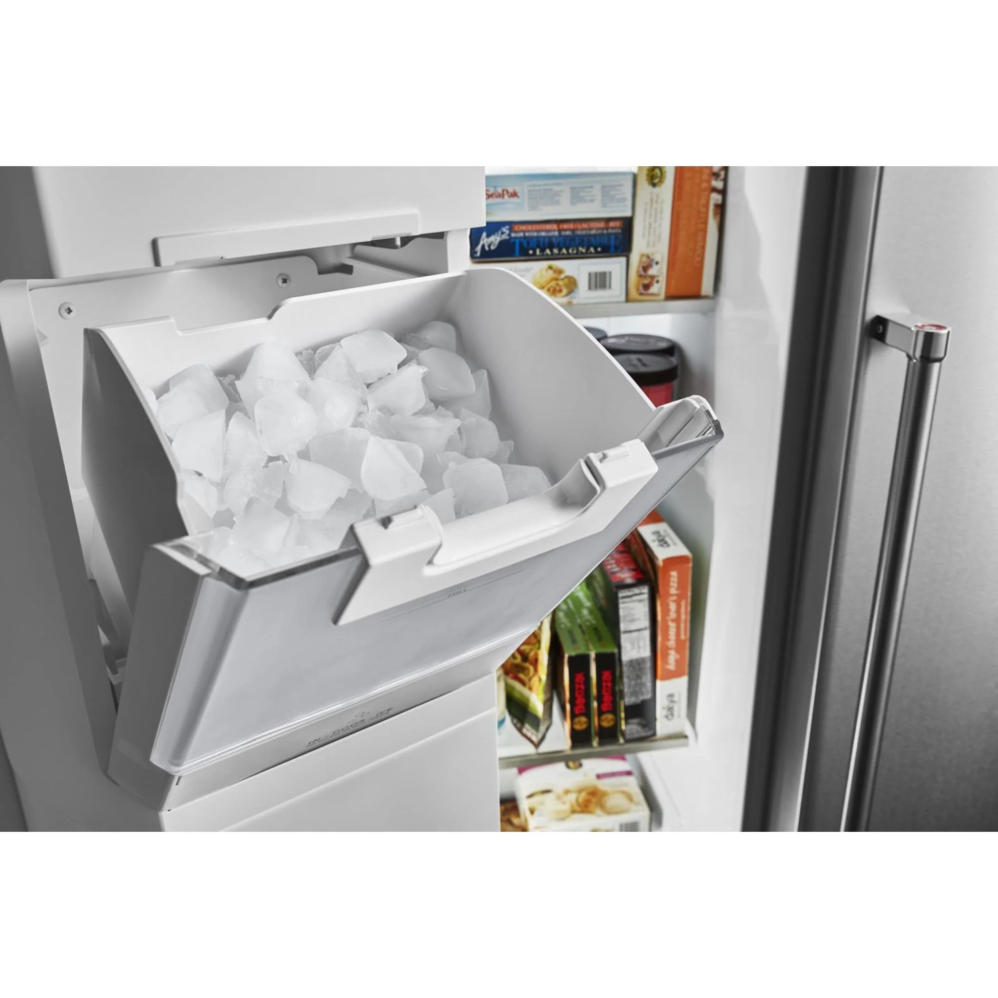 KitchenAid  22.6 cu.. ft. Counter-Depth Side-by-Side Refrigerator with Exterior Ice and Water - Black Stainless (KRSC703HBS) - Image 28