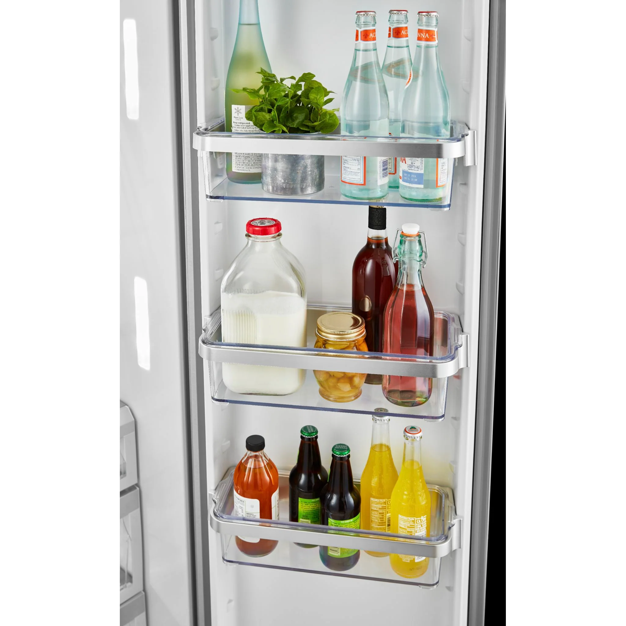 KitchenAid  22.6 cu.. ft. Counter-Depth Side-by-Side Refrigerator with Exterior Ice and Water and PrintShield finish -Stainless Steel  (KRSC703HPS) - Image 15