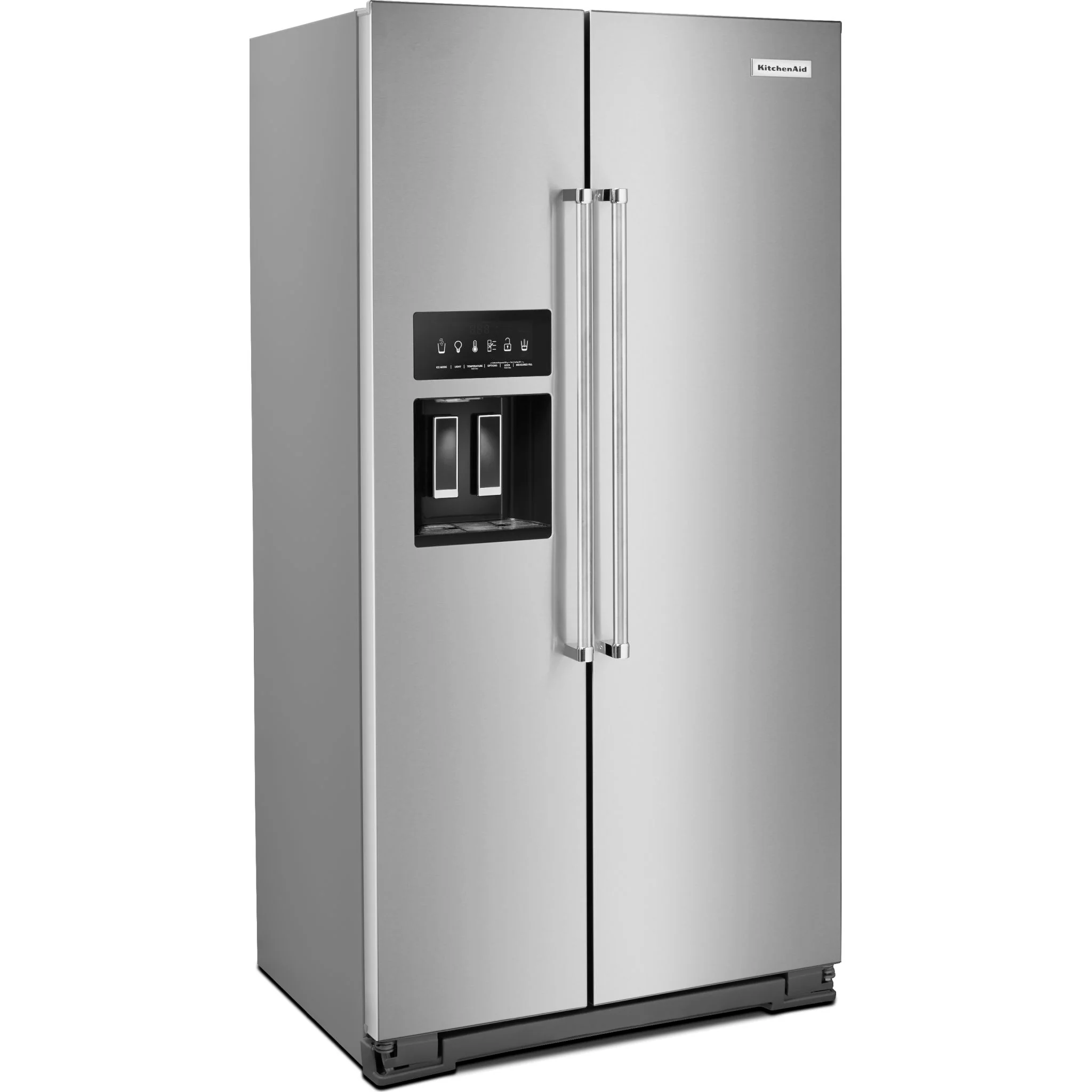 KitchenAid  22.6 cu.. ft. Counter-Depth Side-by-Side Refrigerator with Exterior Ice and Water and PrintShield finish -Stainless Steel  (KRSC703HPS) - Image 3