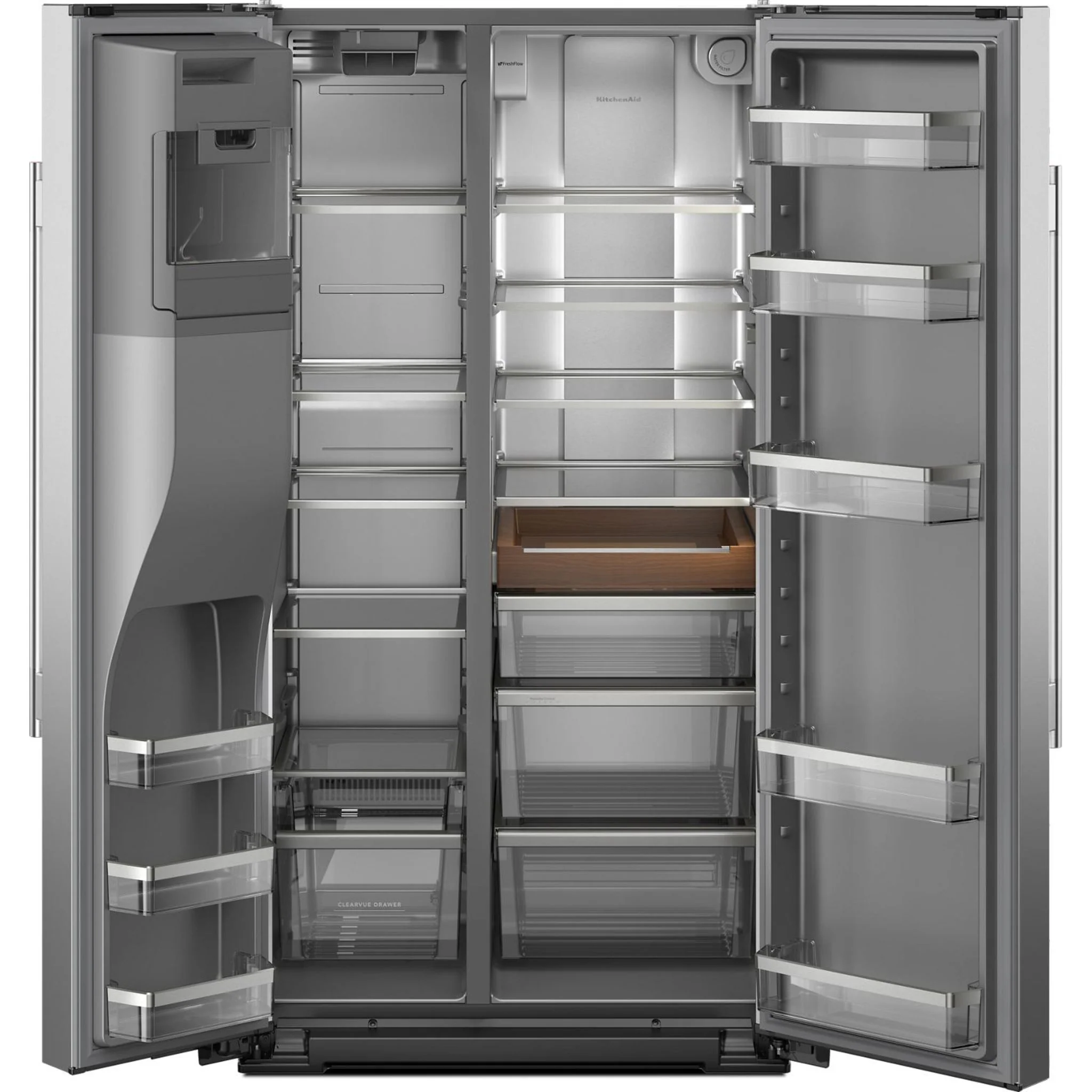 KitchenAid 28.7 Cu. Ft. Side-by-Side Refrigerator with Exterior Ice & Water Dispenser - Fingerprint Resistant Stainless Steel (KRSF536RPS) - Image 14