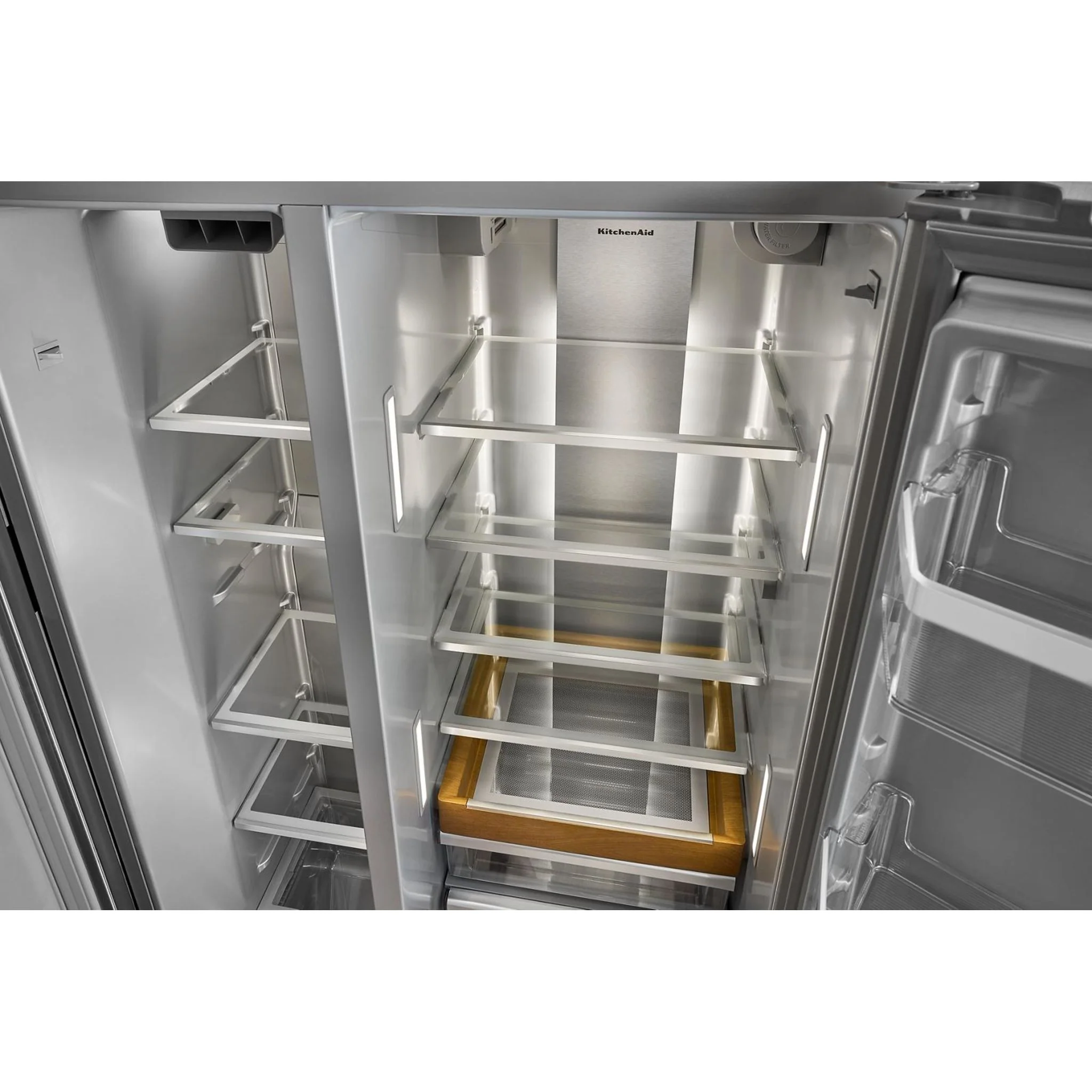 KitchenAid 28.7 Cu. Ft. Side-by-Side Refrigerator with Exterior Ice & Water Dispenser - Fingerprint Resistant Stainless Steel (KRSF536RPS) - Image 21