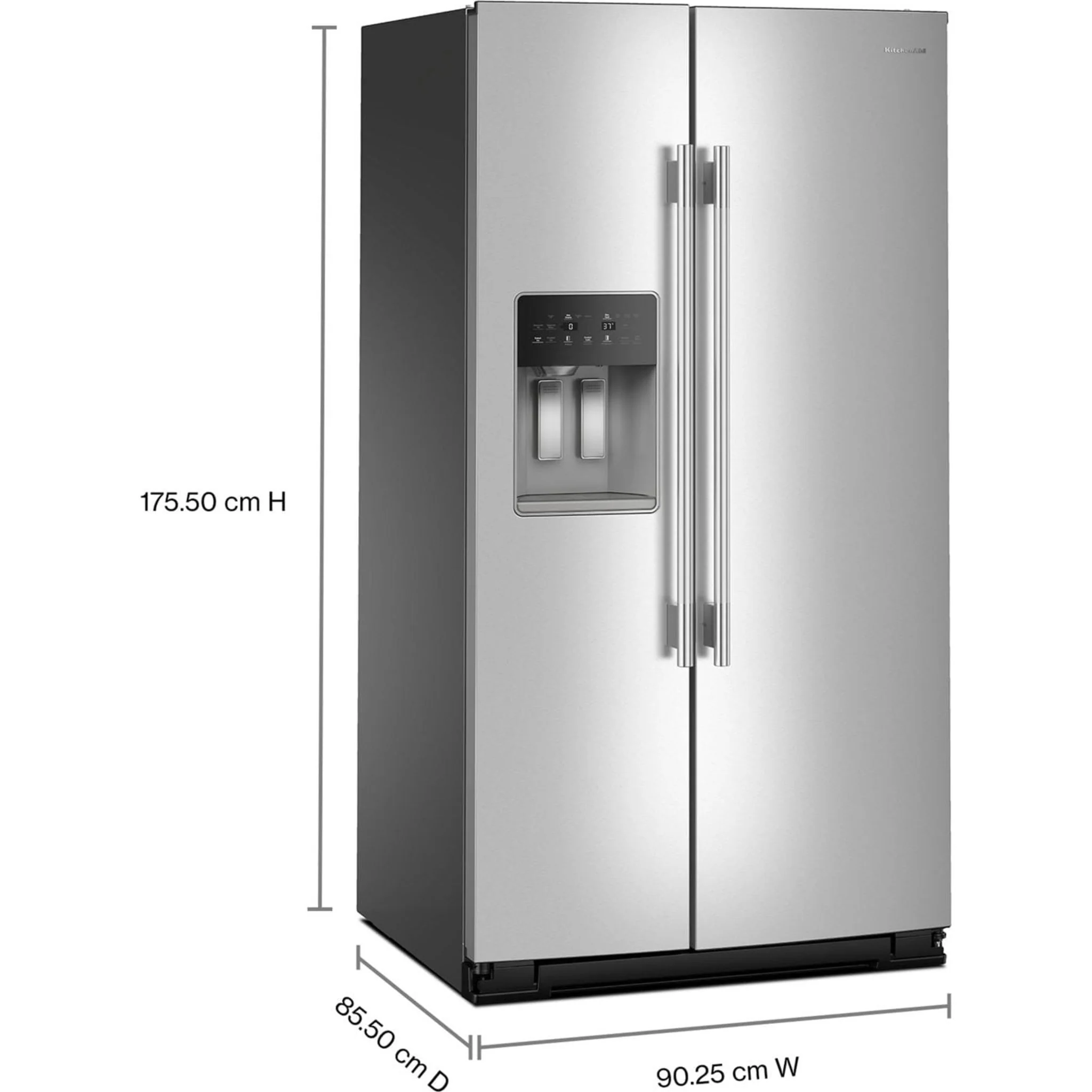 KitchenAid 28.7 Cu. Ft. Side-by-Side Refrigerator with Exterior Ice & Water Dispenser - Fingerprint Resistant Stainless Steel (KRSF536RPS) - Image 27