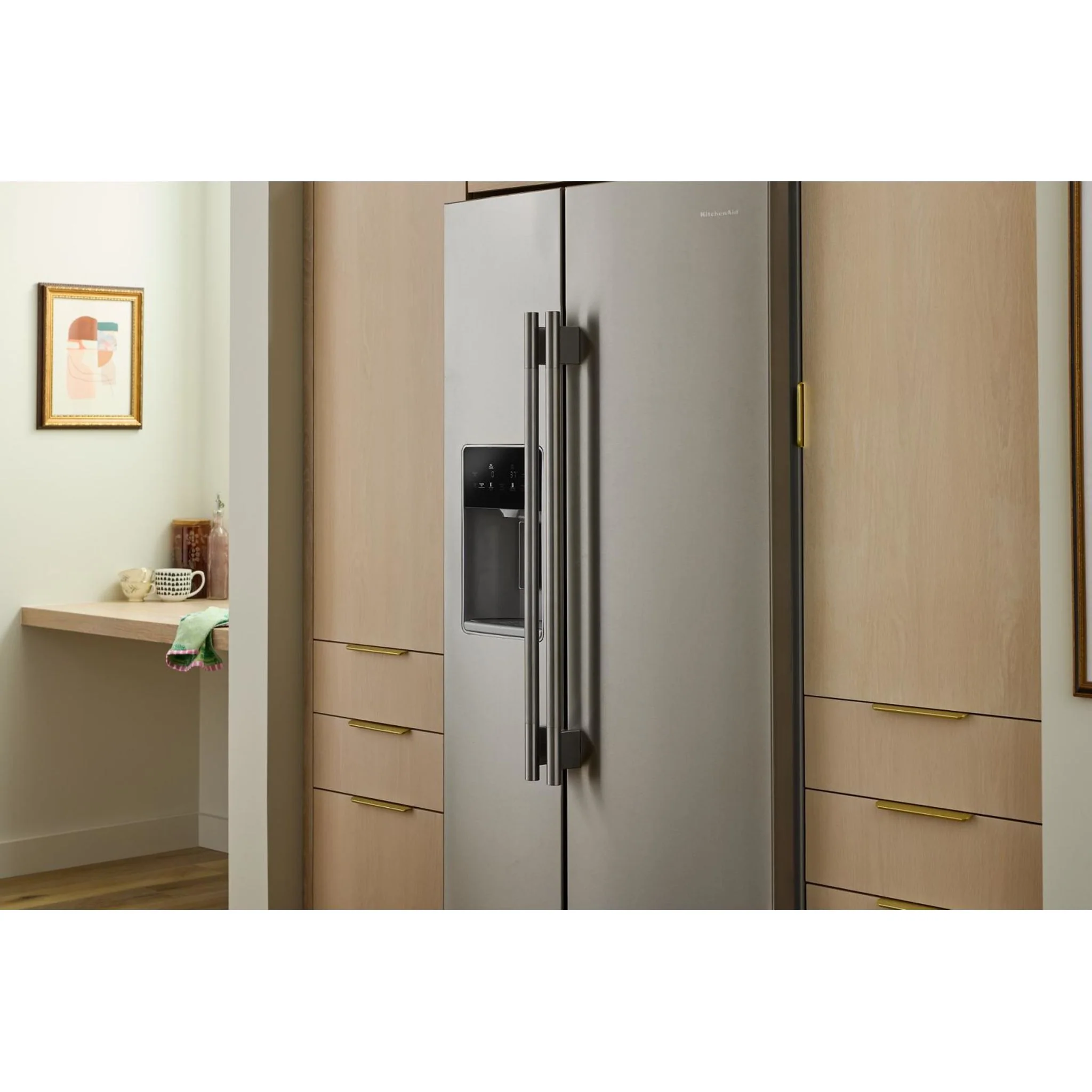 KitchenAid 28.7 Cu. Ft. Side-by-Side Refrigerator with Exterior Ice & Water Dispenser - Fingerprint Resistant Stainless Steel (KRSF536RPS) - Image 4