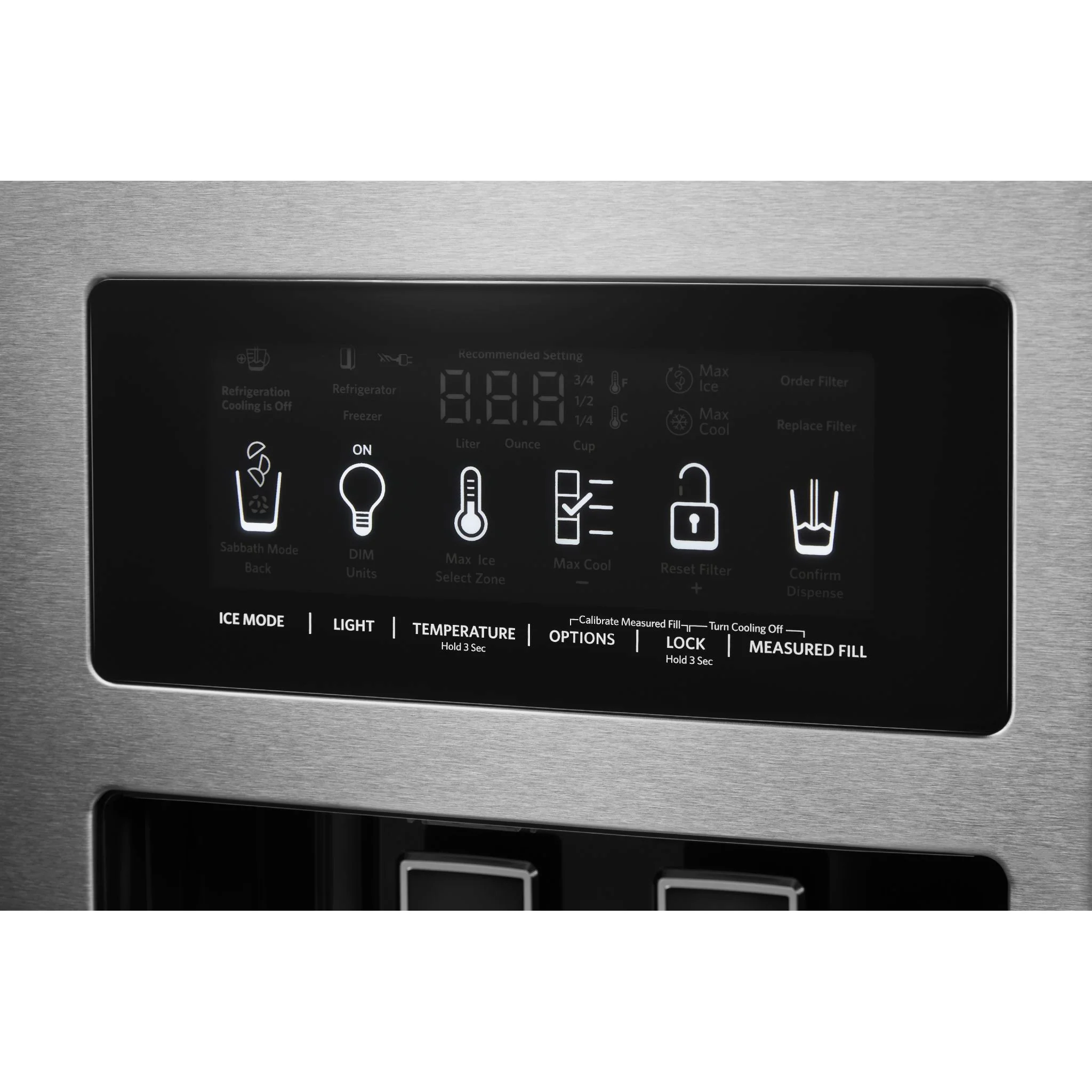 KitchenAid 24.8 cu.. ft. Side-by-Side Refrigerator with Exterior Ice and Water and PrintShield Finish - Black Stainless (KRSF705HBS) - Image 10