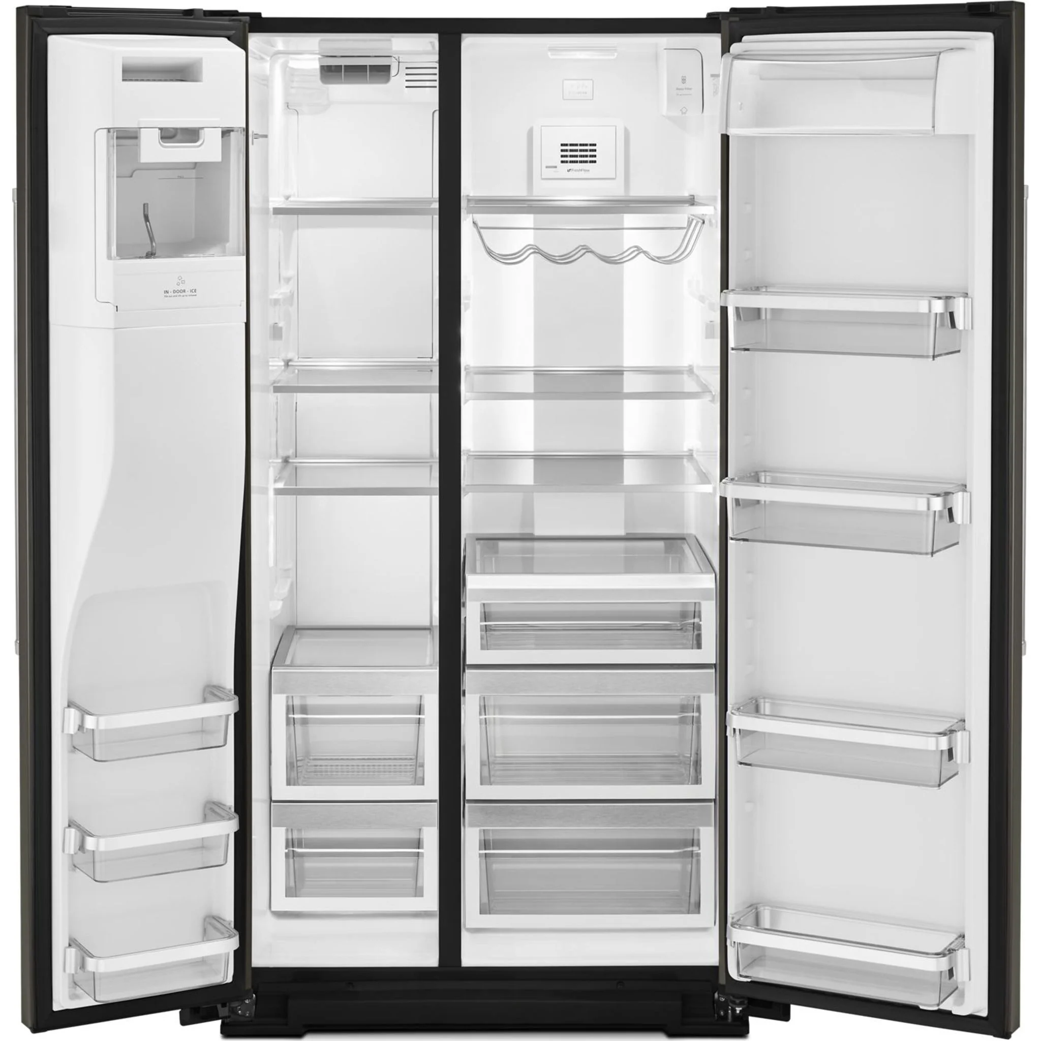 KitchenAid 24.8 cu.. ft. Side-by-Side Refrigerator with Exterior Ice and Water and PrintShield Finish - Black Stainless (KRSF705HBS) - Image 22