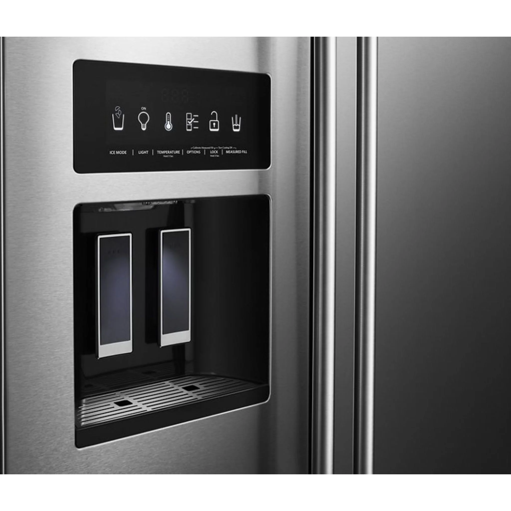 KitchenAid 24.8 cu.. ft. Side-by-Side Refrigerator with Exterior Ice and Water and PrintShield Finish - Black Stainless (KRSF705HBS) - Image 35