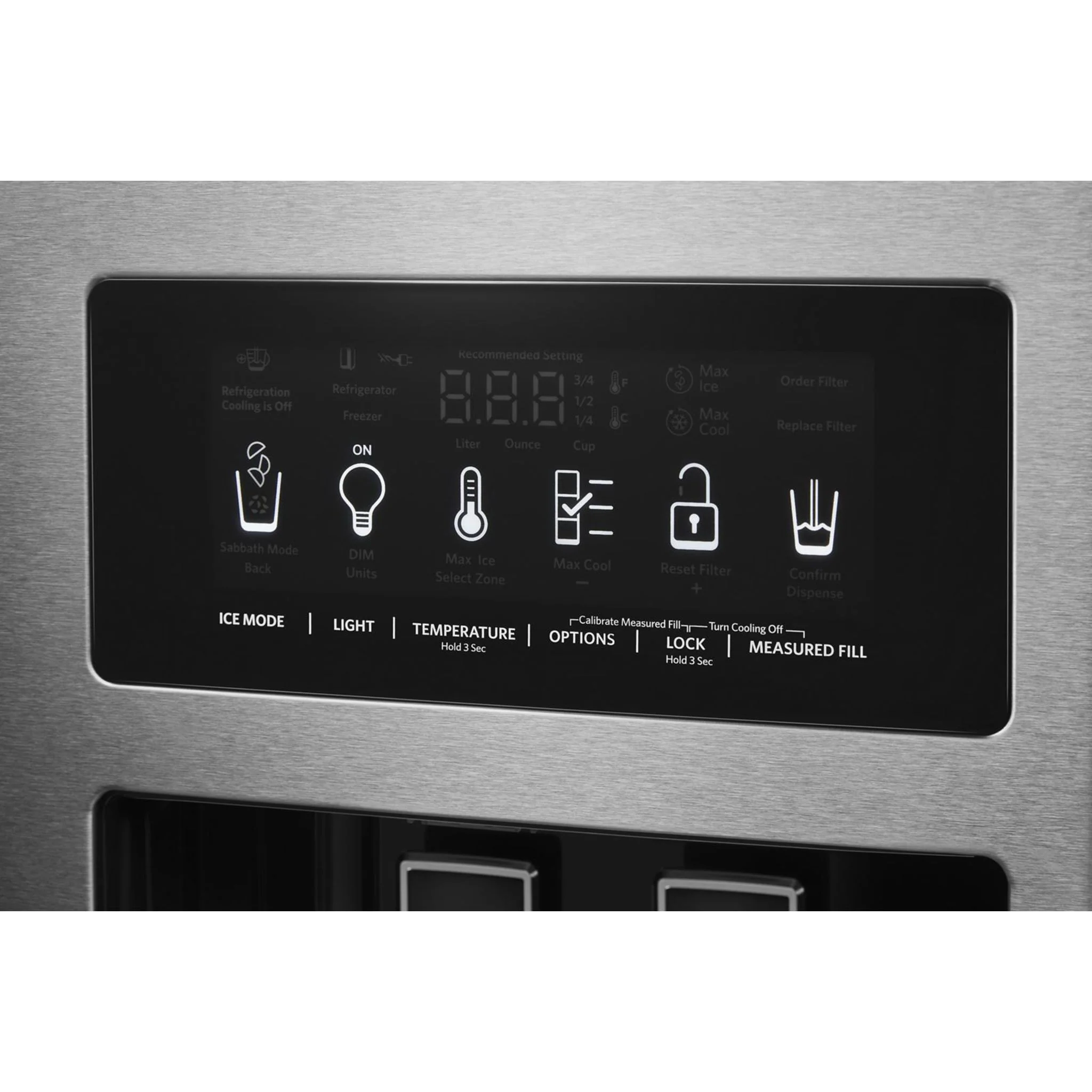 KitchenAid 24.8 cu.. ft. Side-by-Side Refrigerator with Exterior Ice and Water and PrintShield Finish - Black Stainless (KRSF705HBS) - Image 48