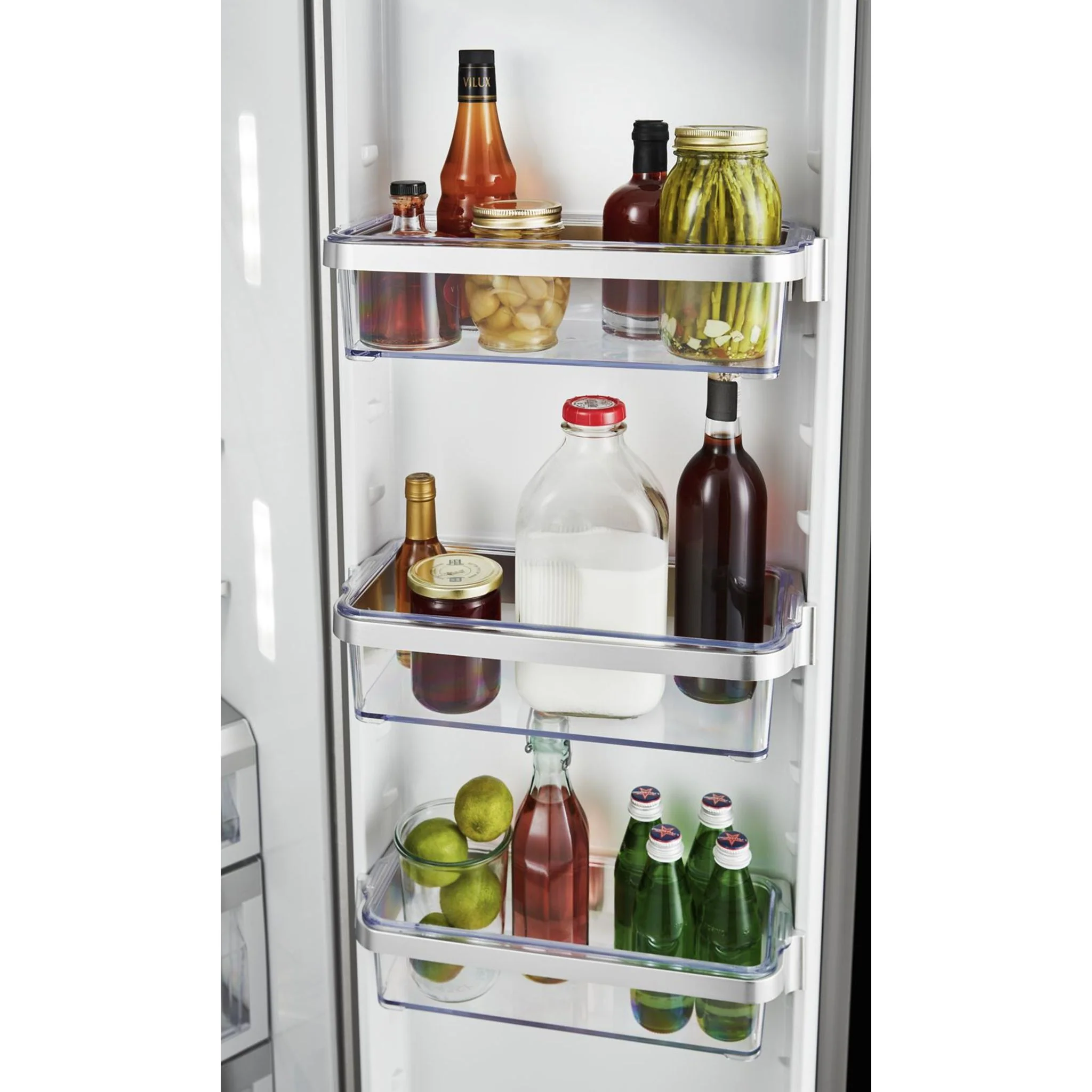 KitchenAid  24.8 cu.. ft. Side-by-Side Refrigerator with Exterior Ice and Water and PrintShield finish - Stainless Steel (KRSF705HPS) - Image 30