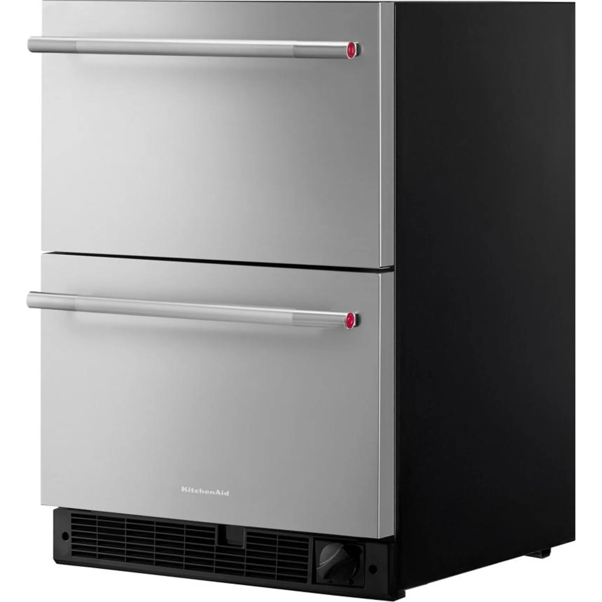 KitchenAid 24" Stainless Steel Undercounter Double-Drawer Refrigerator/Freezer - Black Cabinet/Stainless Doors (KUCT524SSB) - Image 7
