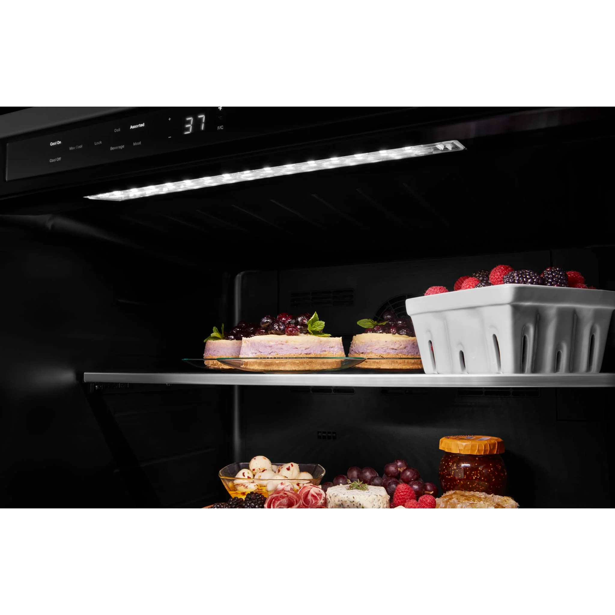 KitchenAid 24" Undercounter Refrigerator with Glass Door and Shelves with Metallic Accents -Stainless Steel (KURL314KSS) - Image 6