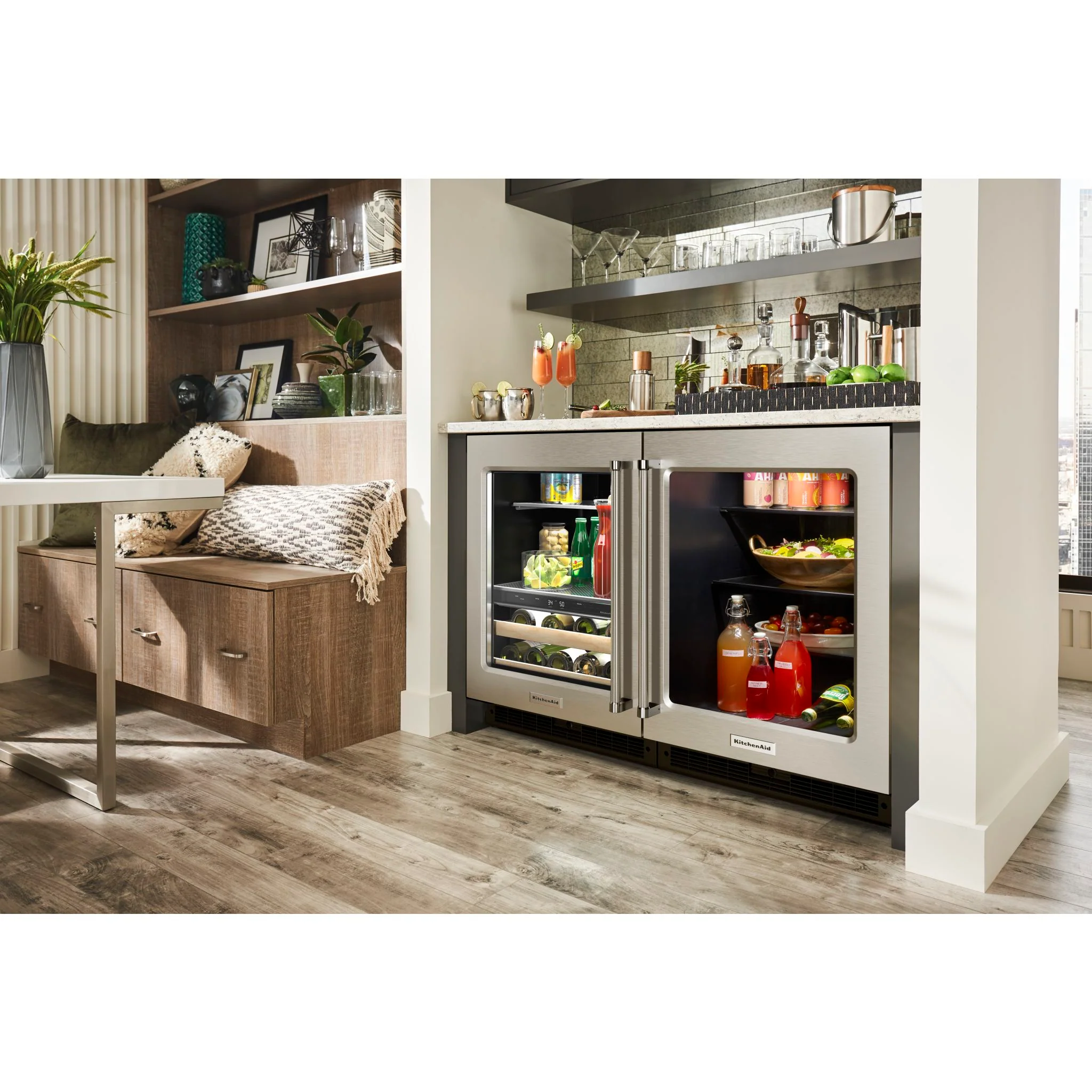 KitchenAid 24" Undercounter Refrigerator with Glass Door -Stainless Steel (KURR214KSB) - Image 10