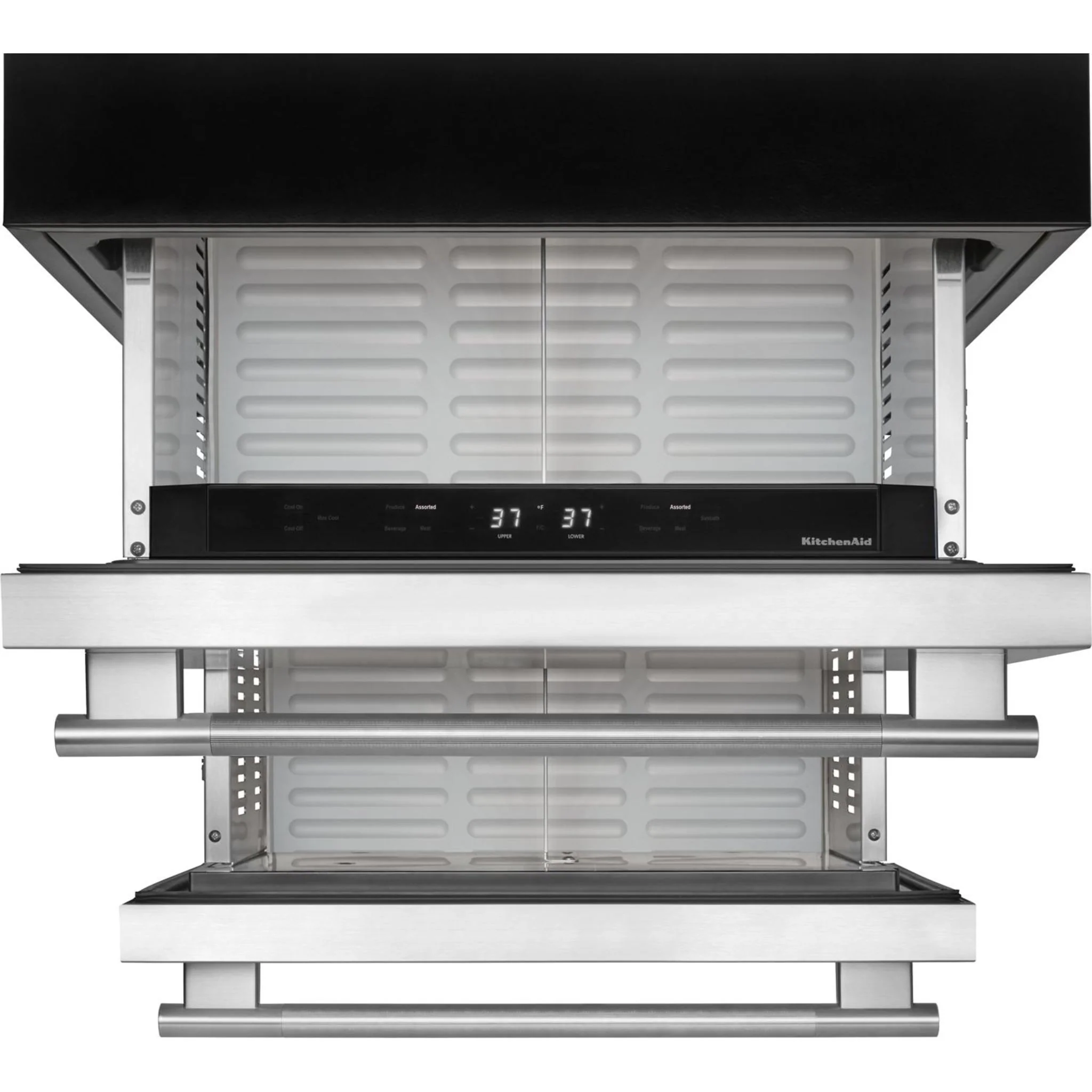 KitchenAid 24" Stainless Steel Undercounter Double-Drawer Refrigerator - Black Cabinet/Stainless Doors (KURT524SSB) - Image 10