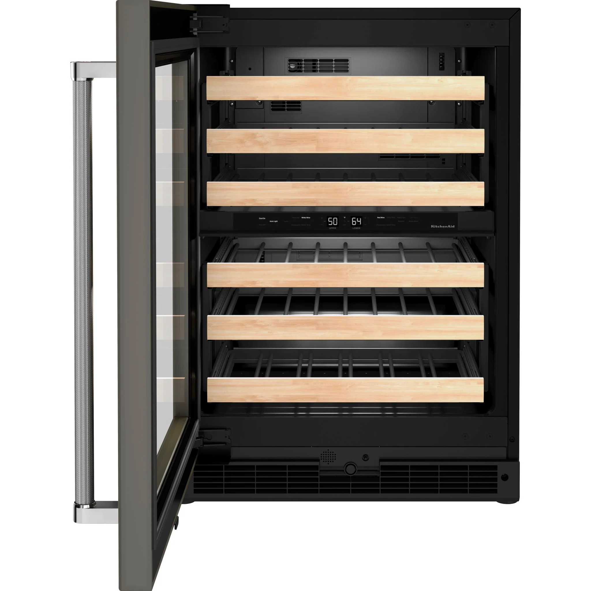 KitchenAid 24" Panel-Ready Undercounter Wine Cellar with Wood-Front Racks -Panel Ready (KUWL214KPA) - Image 4