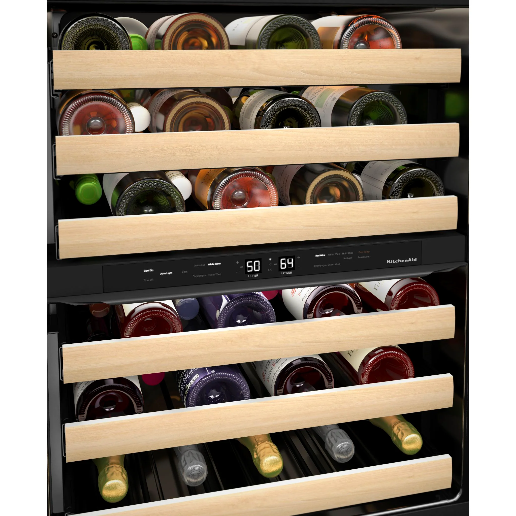 KitchenAid 24" Panel-Ready Undercounter Wine Cellar with Wood-Front Racks -Panel Ready (KUWL214KPA) - Image 6