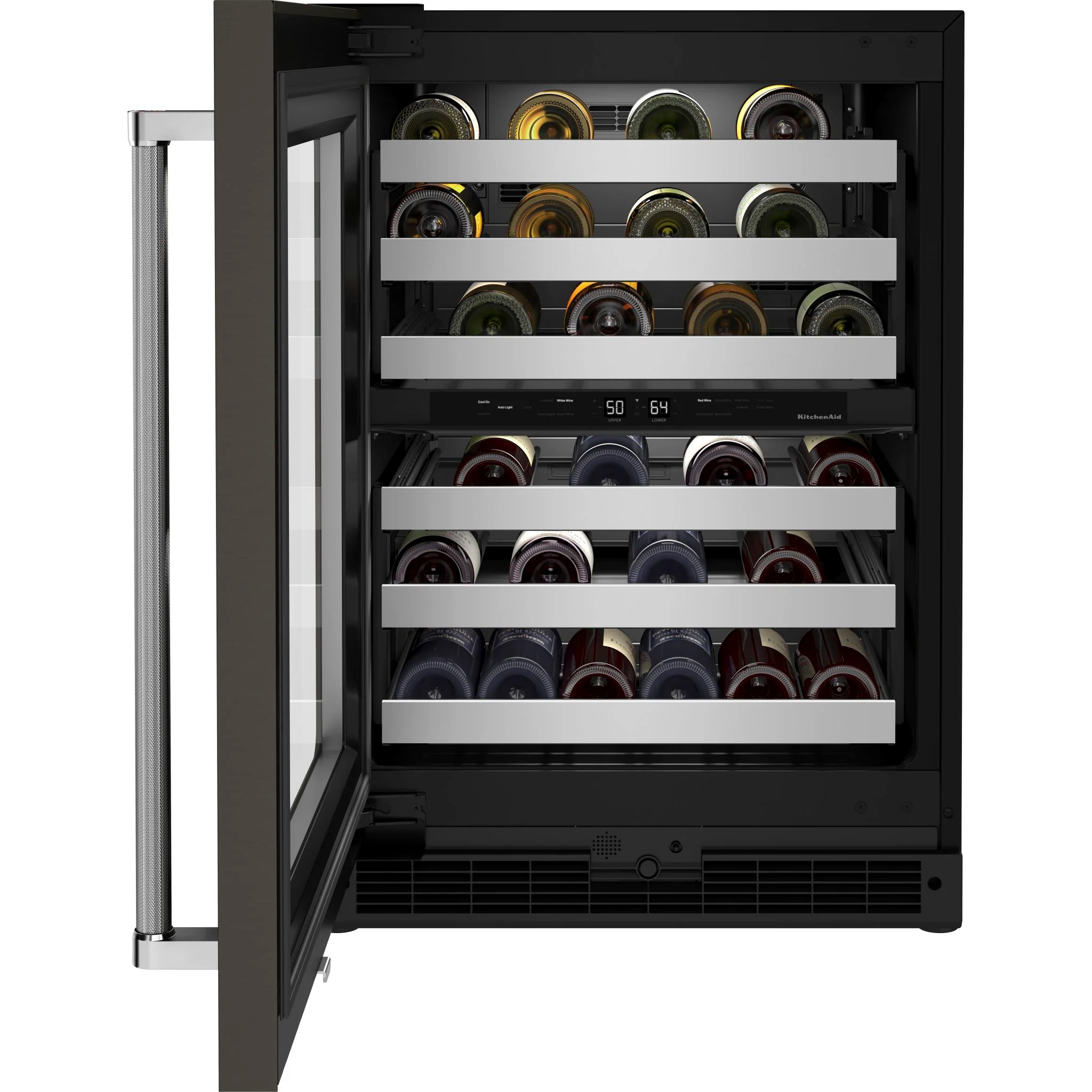 KitchenAid 24" Undercounter Wine Cellar with Glass Door and Metal-Front Racks -Stainless Steel (KUWL314KBS) - Image 10