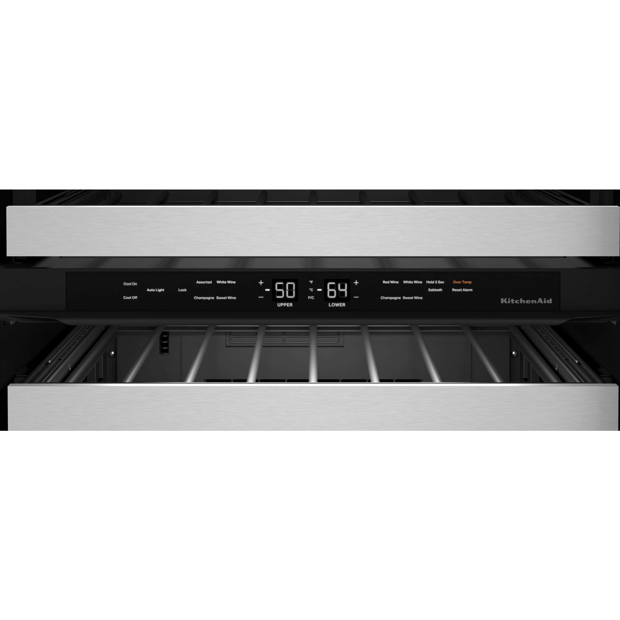 KitchenAid 24" Undercounter Wine Cellar with Glass Door and Metal-Front Racks -Stainless Steel (KUWL314KBS) - Image 4