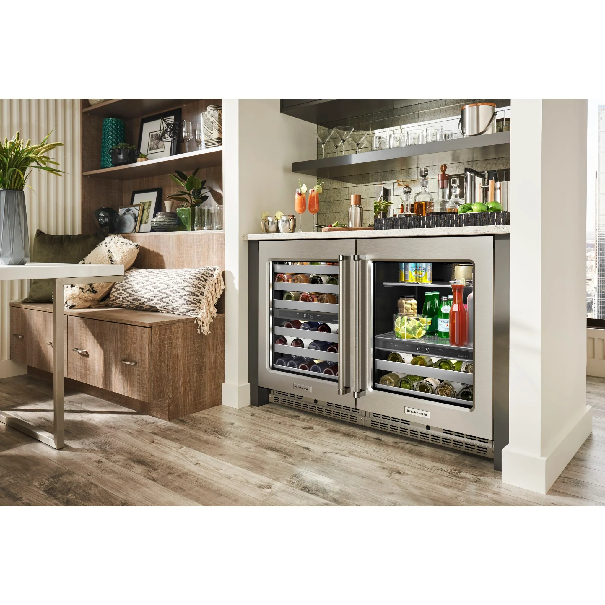 KitchenAid 24" Undercounter Wine Cellar with Glass Door and Metal-Front Racks -Stainless Steel (KUWL314KSS) - Image 10