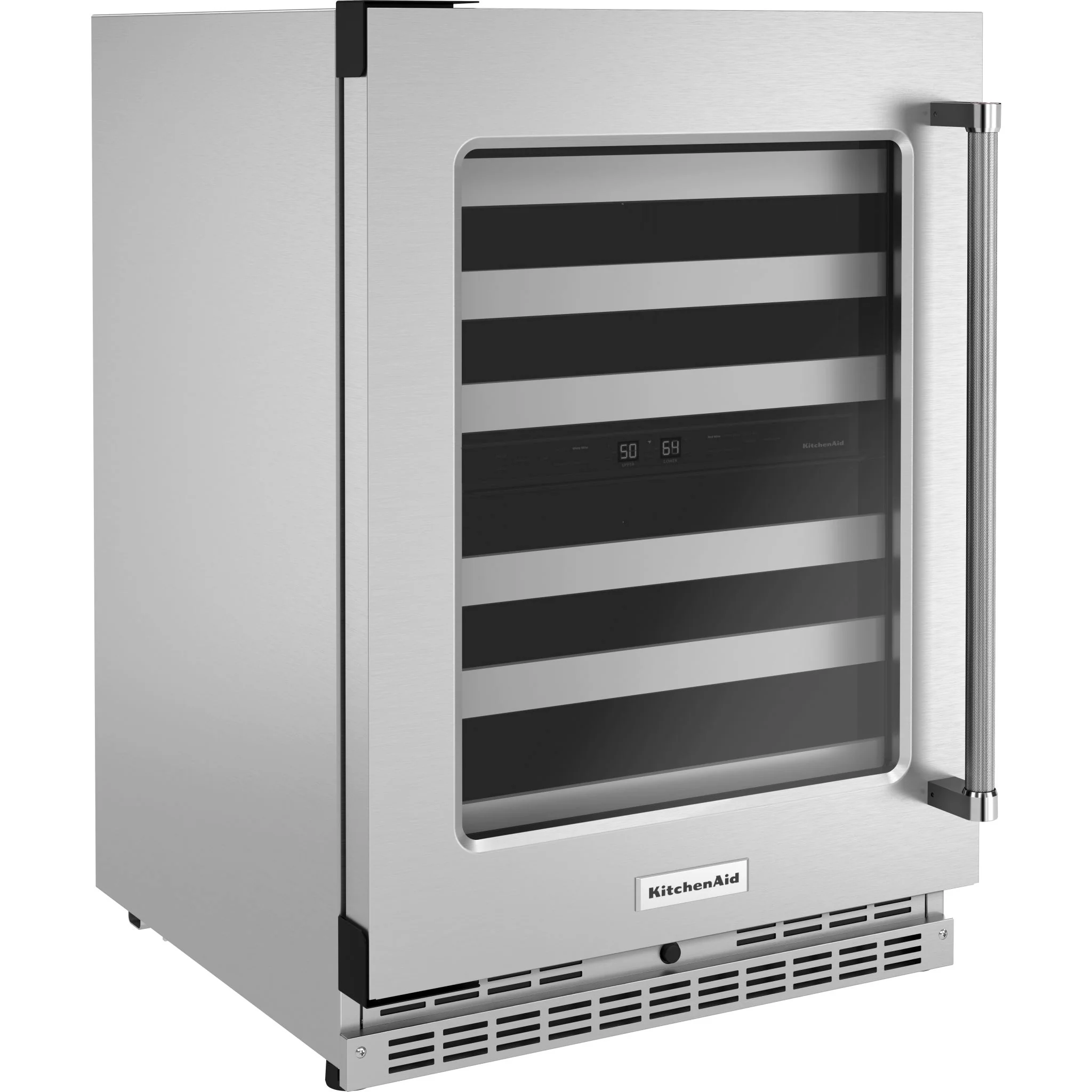 KitchenAid 24" Undercounter Wine Cellar with Glass Door and Metal-Front Racks -Stainless Steel (KUWL314KSS) - Image 2