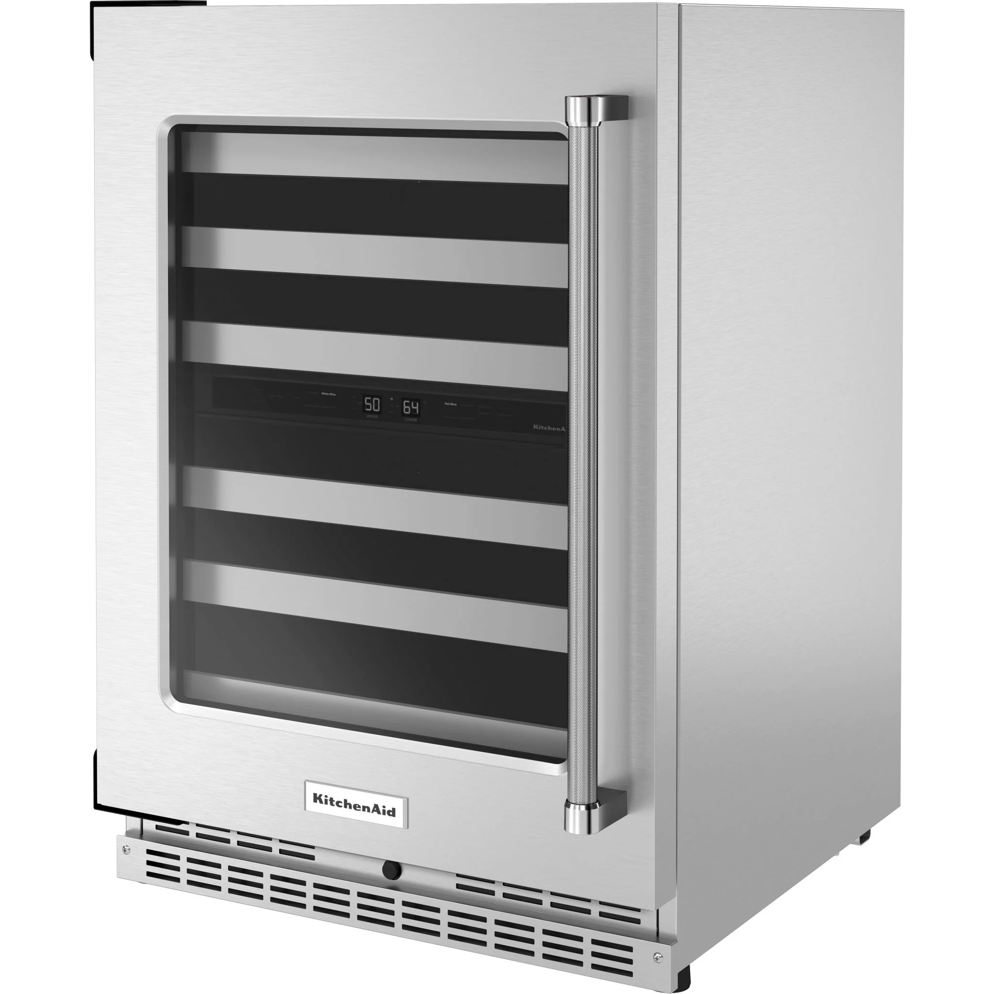 KitchenAid 24" Undercounter Wine Cellar with Glass Door and Metal-Front Racks -Stainless Steel (KUWL314KSS) - Image 3