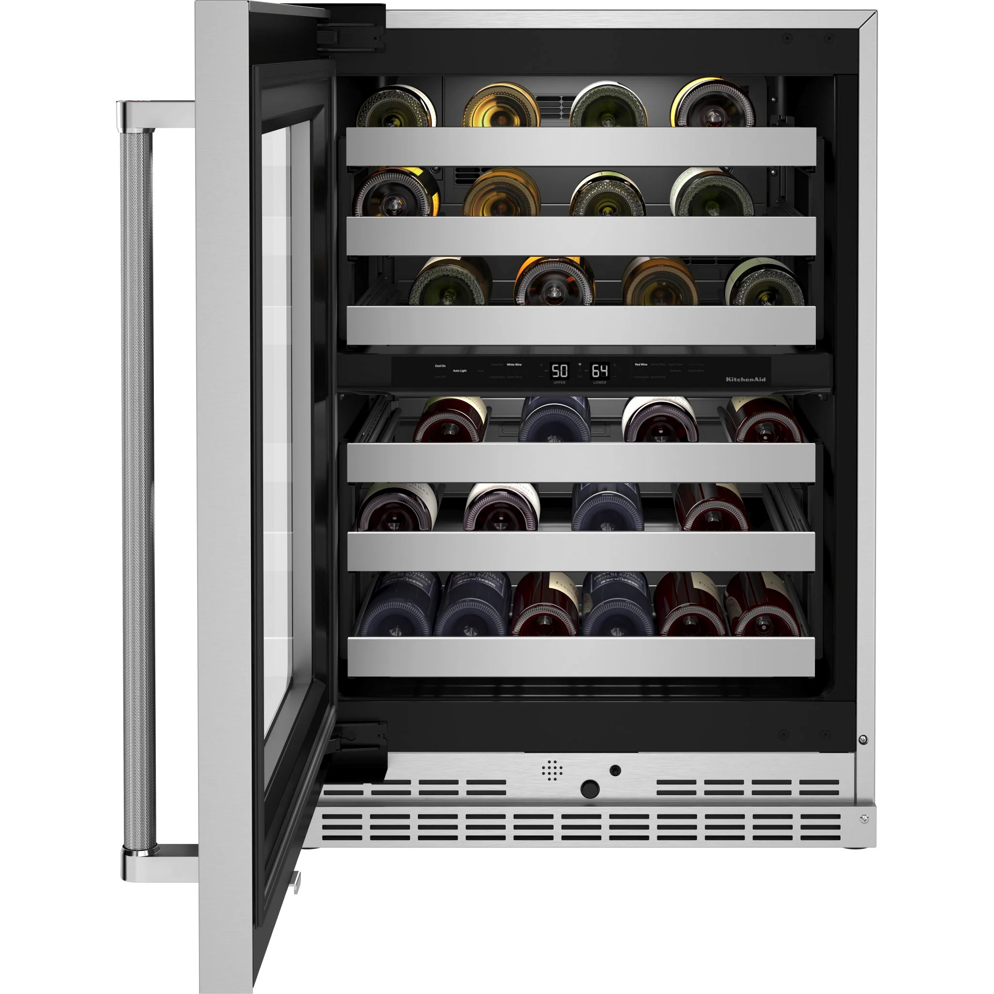 KitchenAid 24" Undercounter Wine Cellar with Glass Door and Metal-Front Racks -Stainless Steel (KUWL314KSS) - Image 5