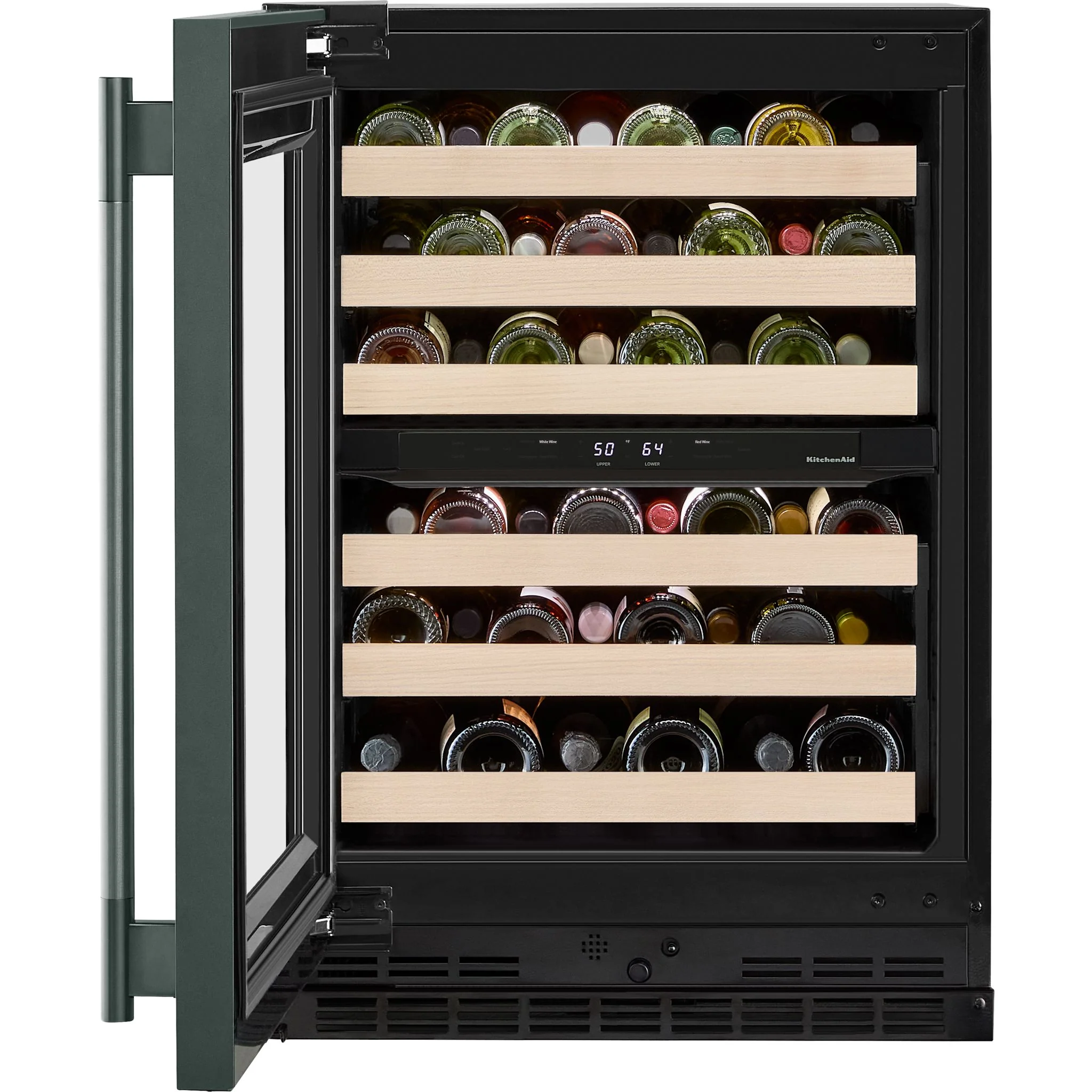 KitchenAid 24" Undercounter Wine Cellar with Full-Extension Wood-Front Racks - Juniper (KUWL524SJP) - Image 7
