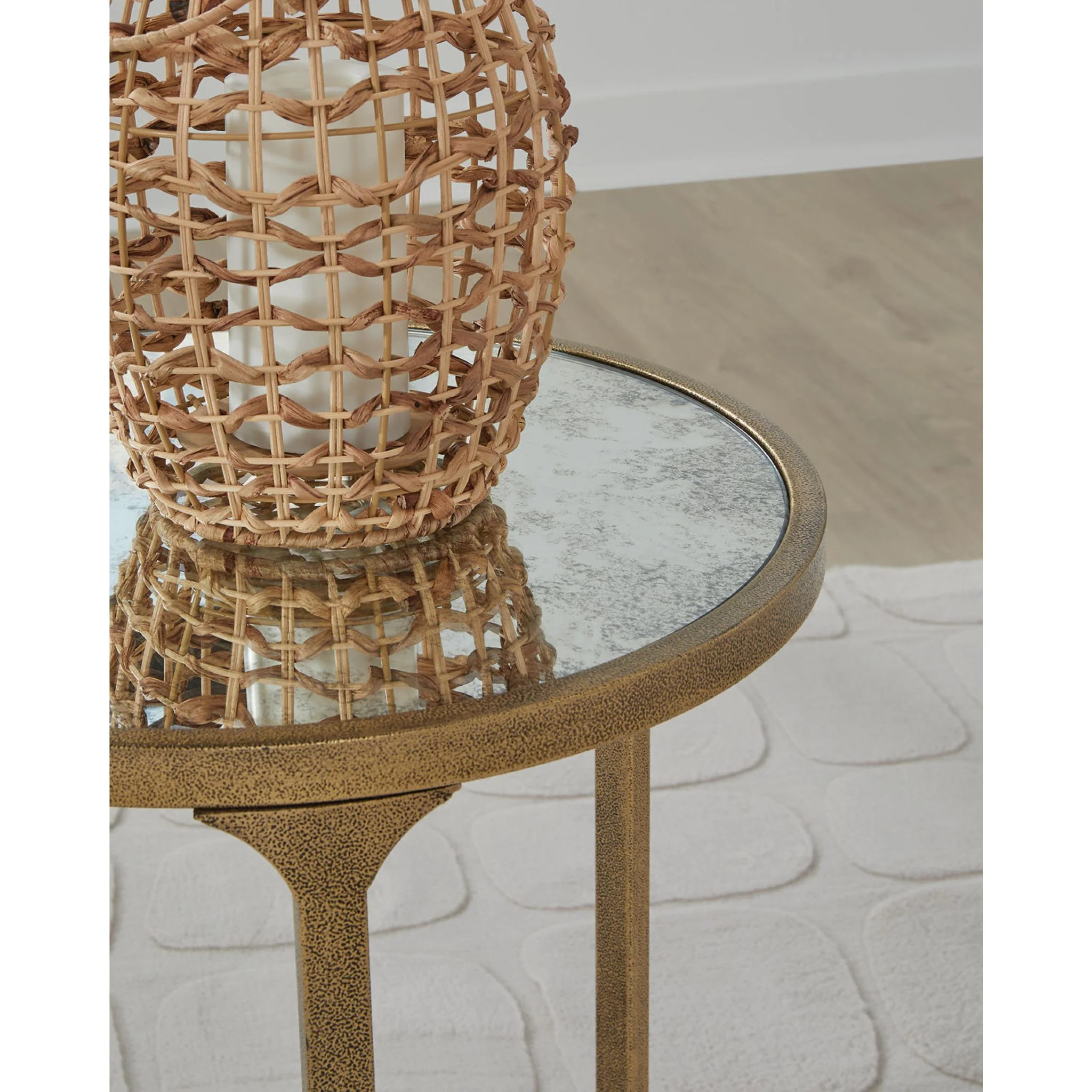 Korajane End Table - Antique Gold - Image 7