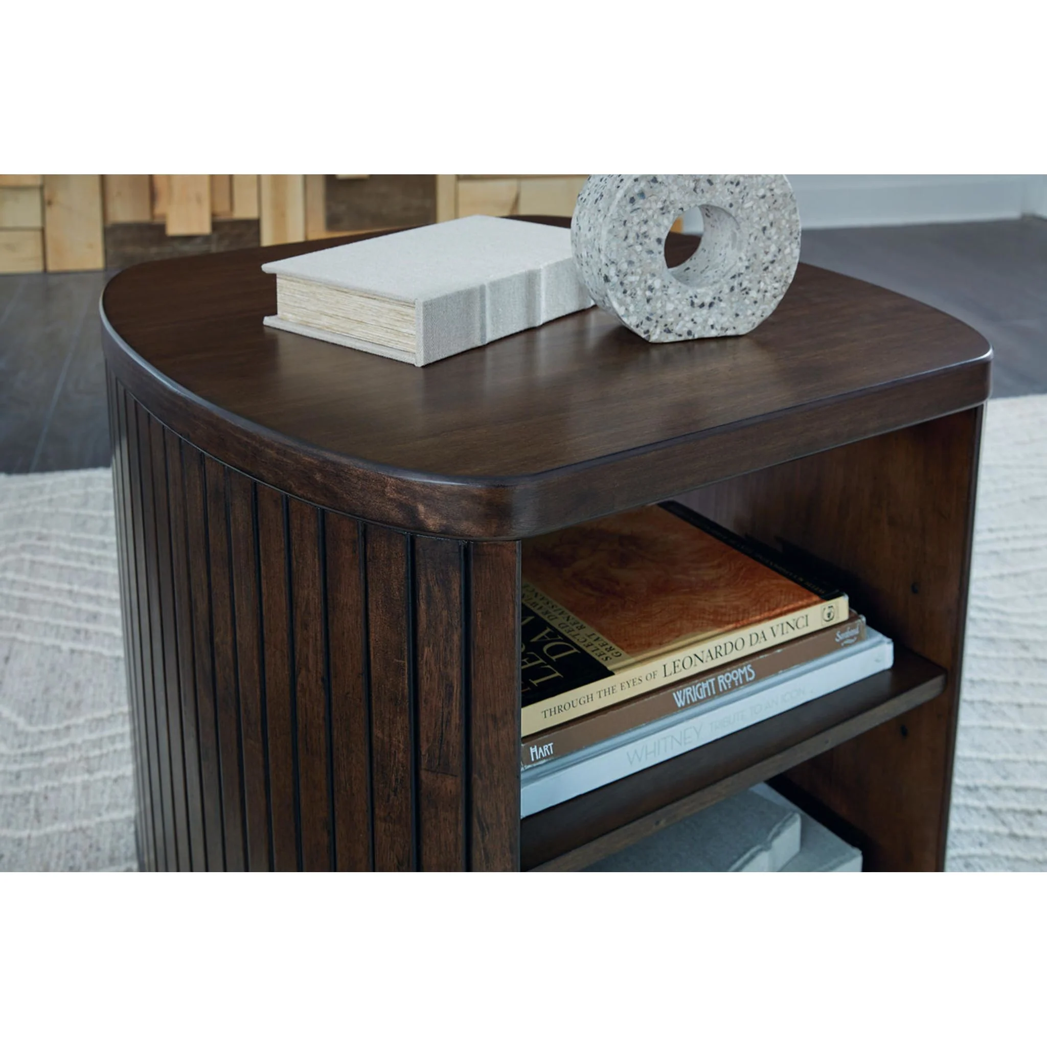 Korestone End Table - Dark Brown - Image 8