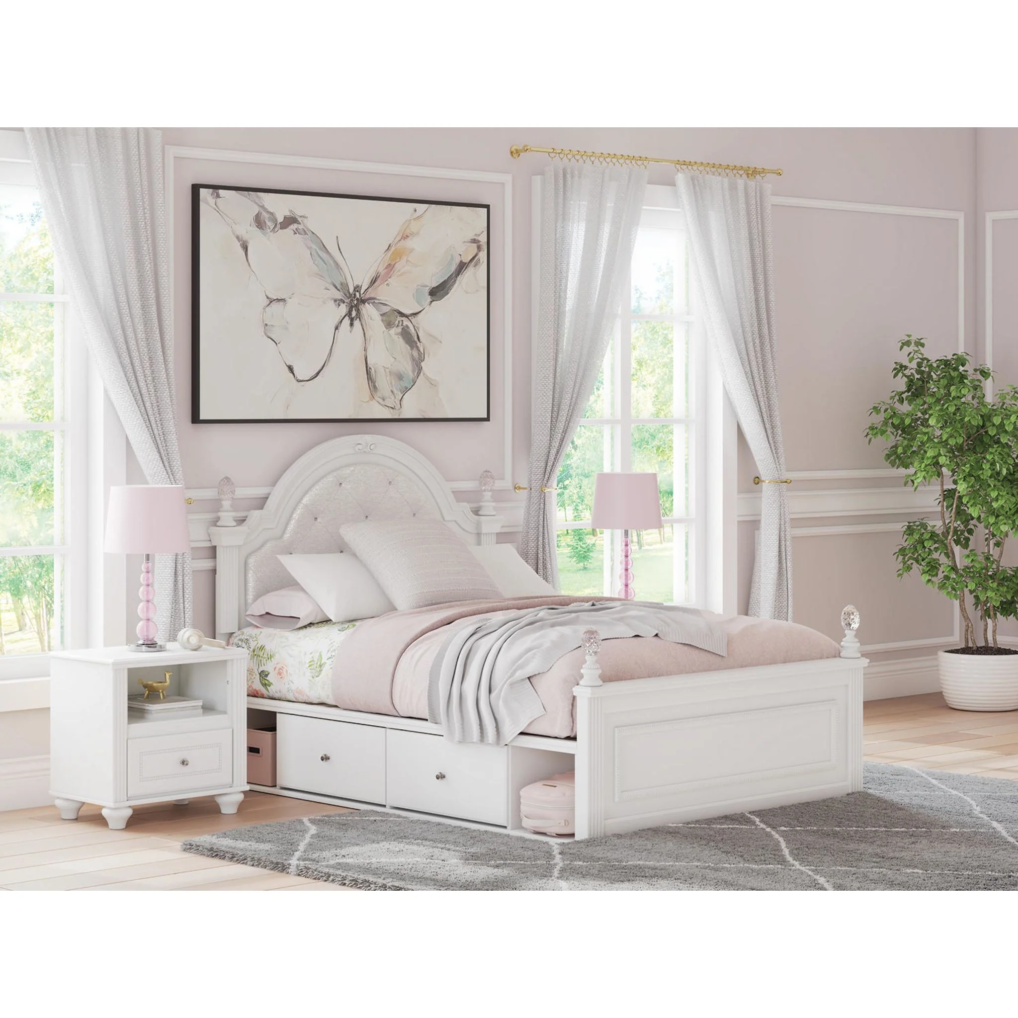 Kozlani 6 Piece Full Storage Bedroom - White - Image 11
