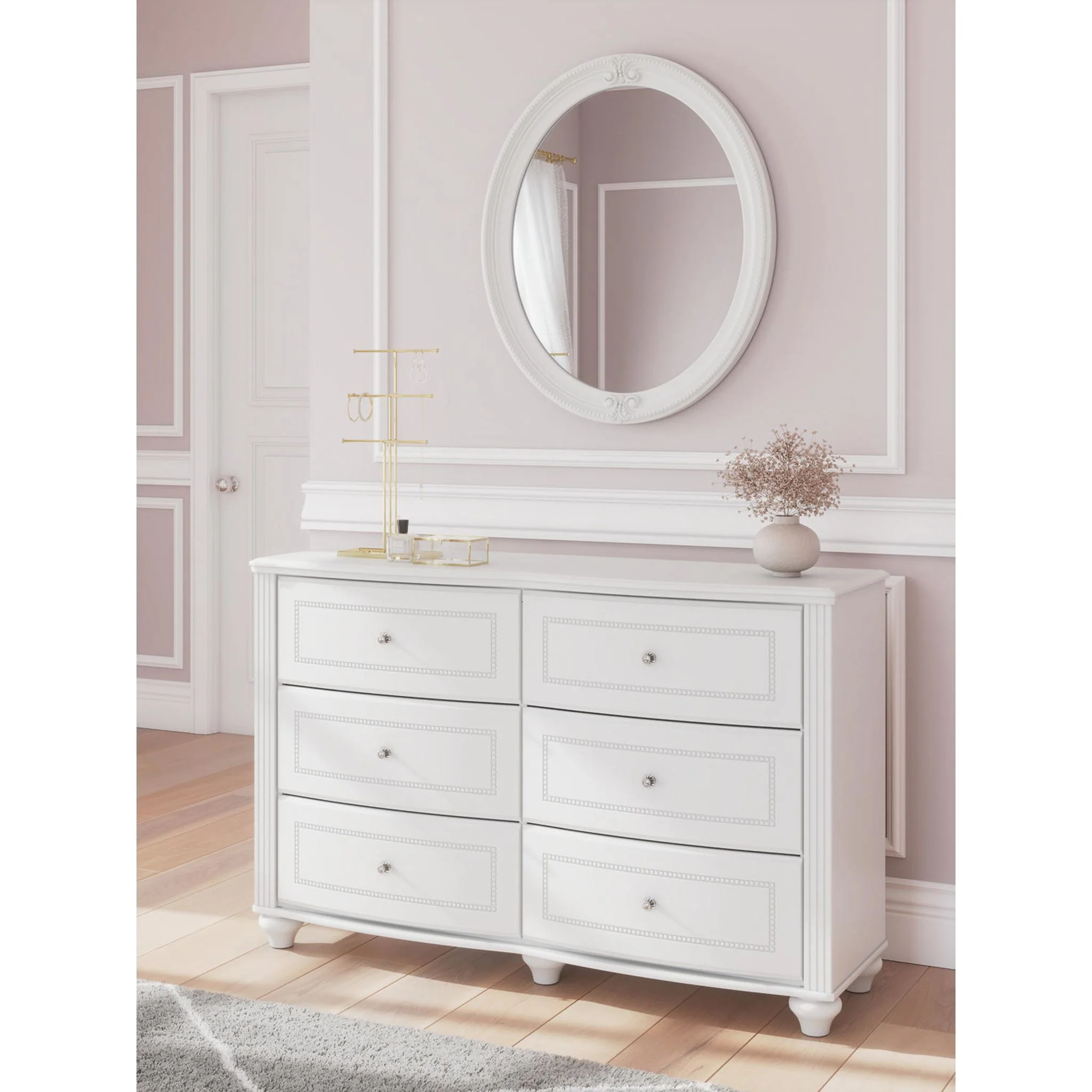 Kozlani 6 Piece Twin Panel Bedroom - White - Image 15