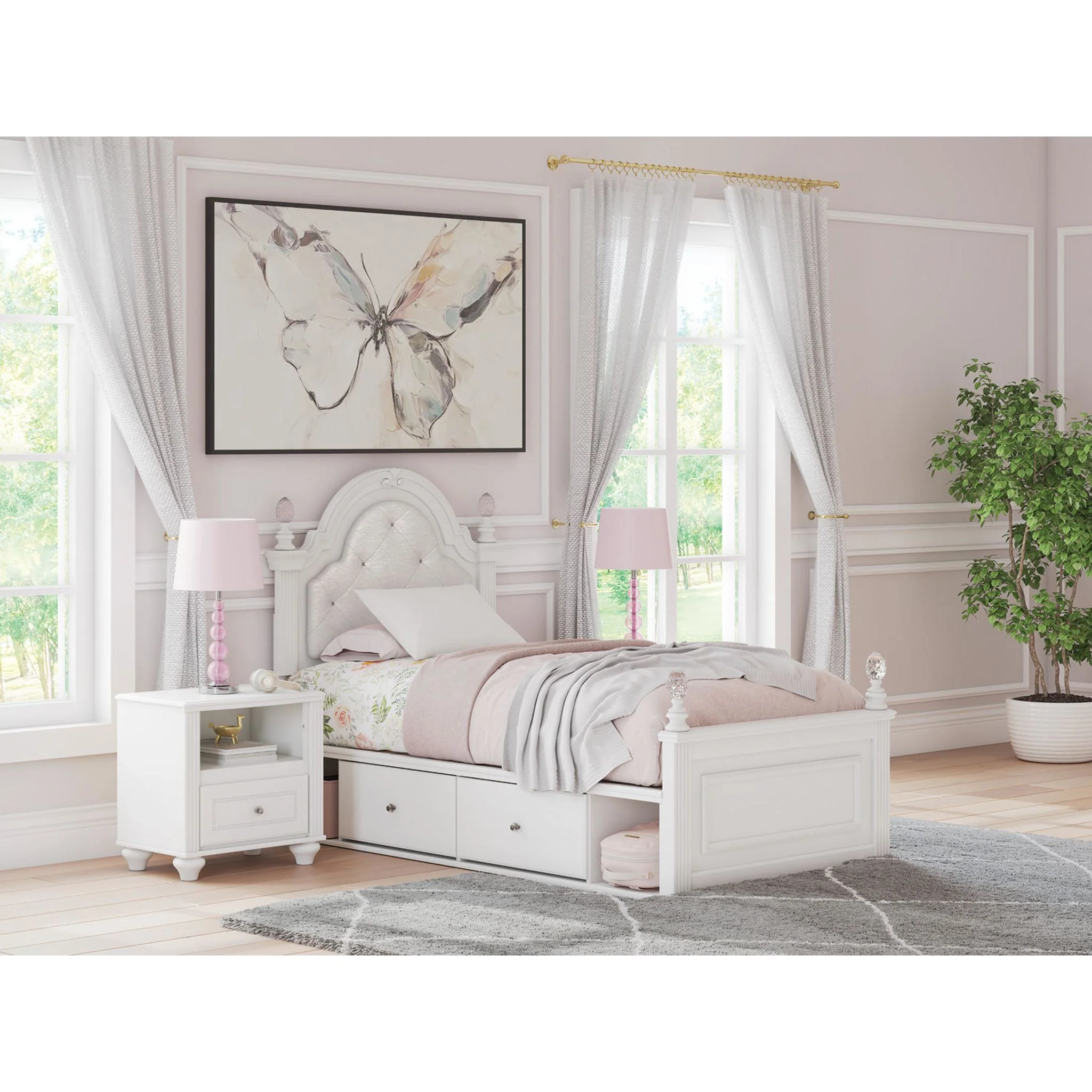 Kozlani 6 Piece Twin Storage Bedroom - White - Image 11