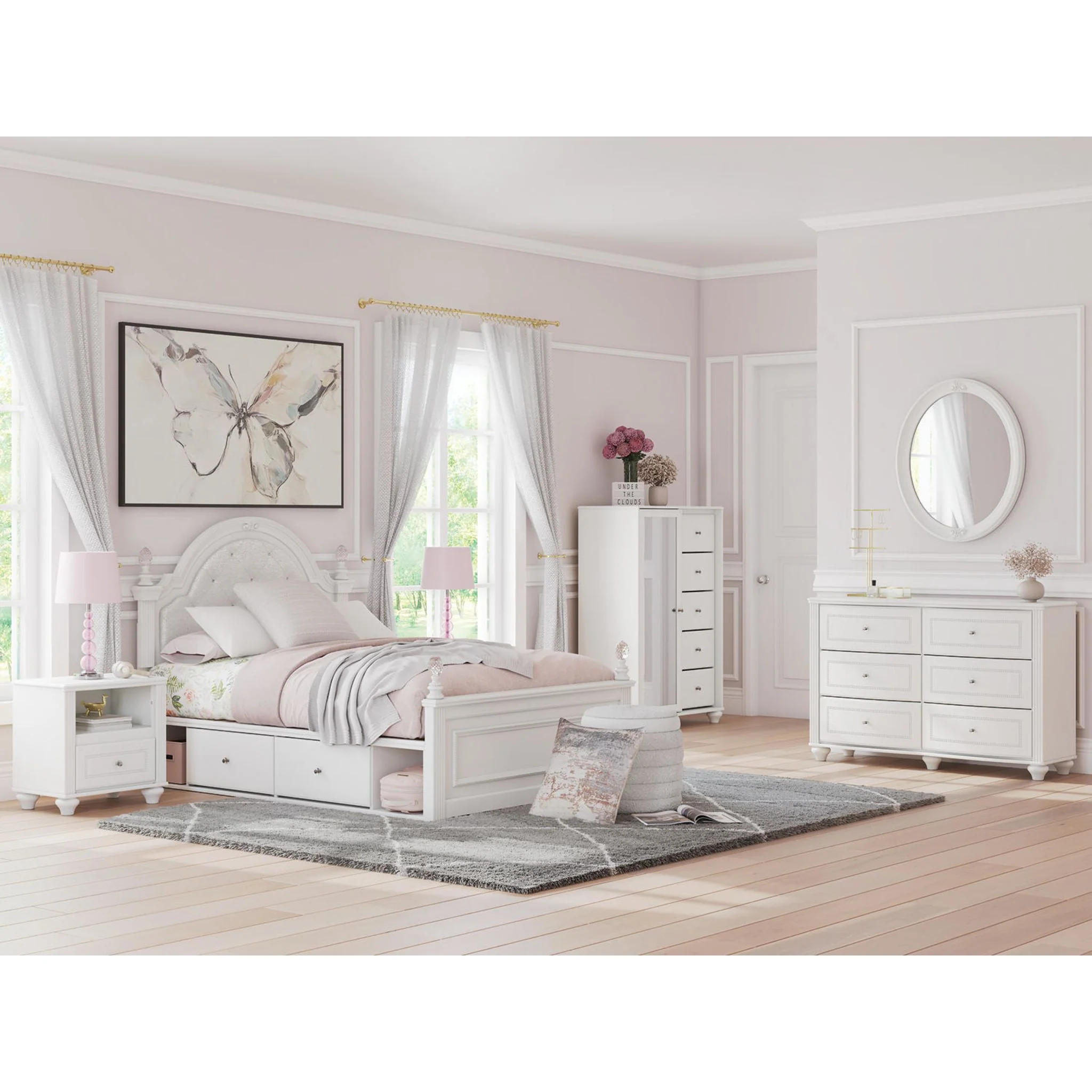 Kozlani Full Panel Headboard - White - Image 10