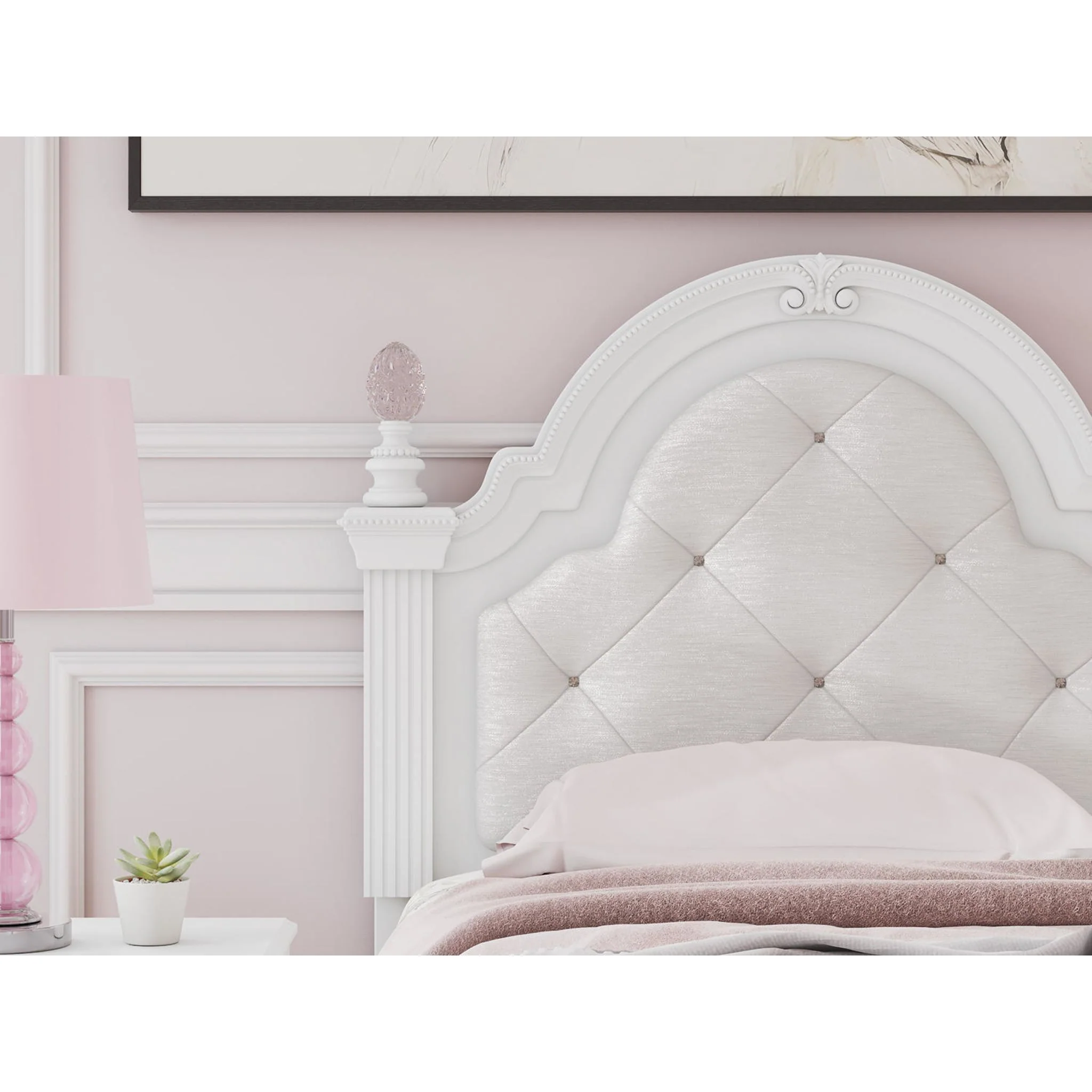 Kozlani Twin Panel Headboard - White - Image 2