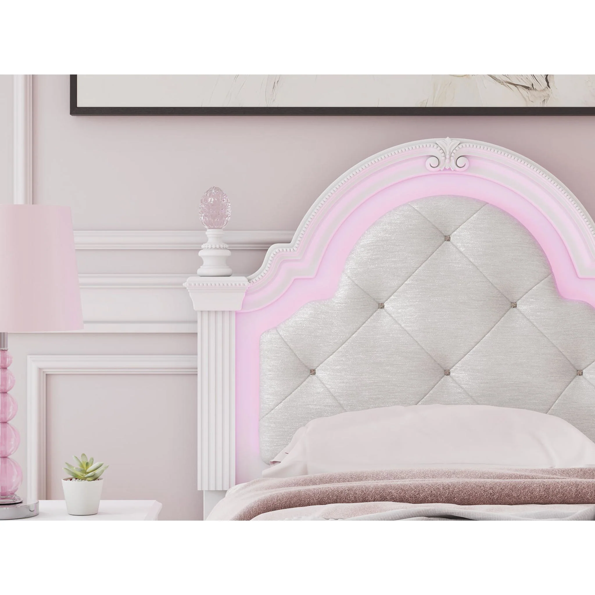 Kozlani Twin Panel Headboard - White - Image 4