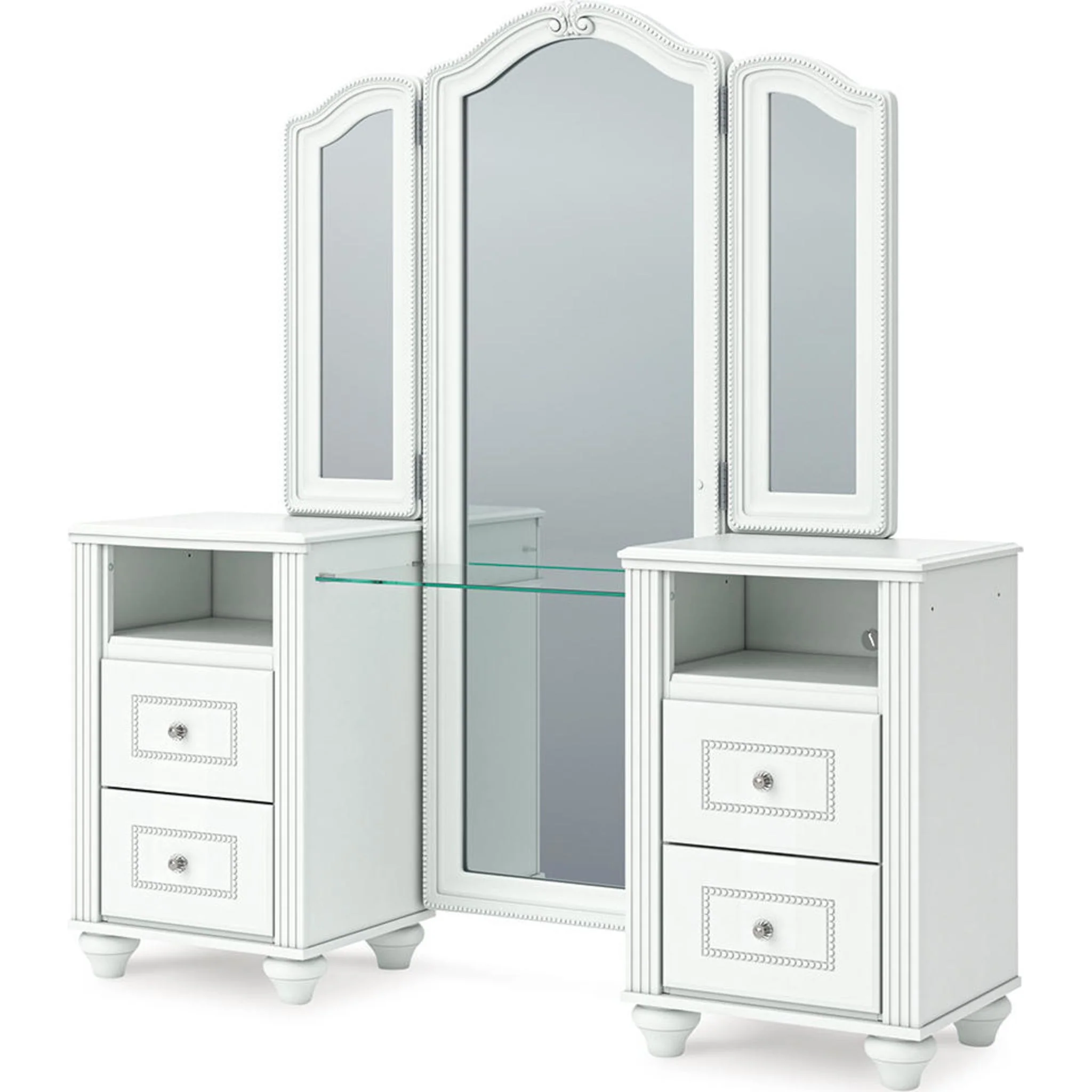 Kozlani Vanity with Mirror - White - Image 4
