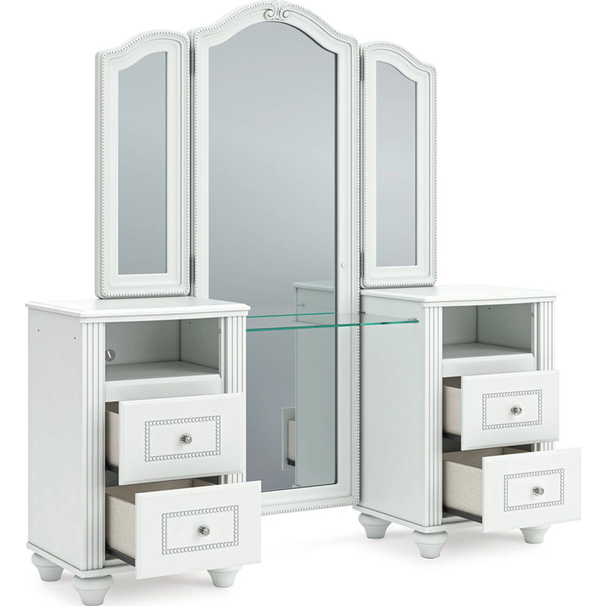 Kozlani Vanity with Mirror - White - Image 6