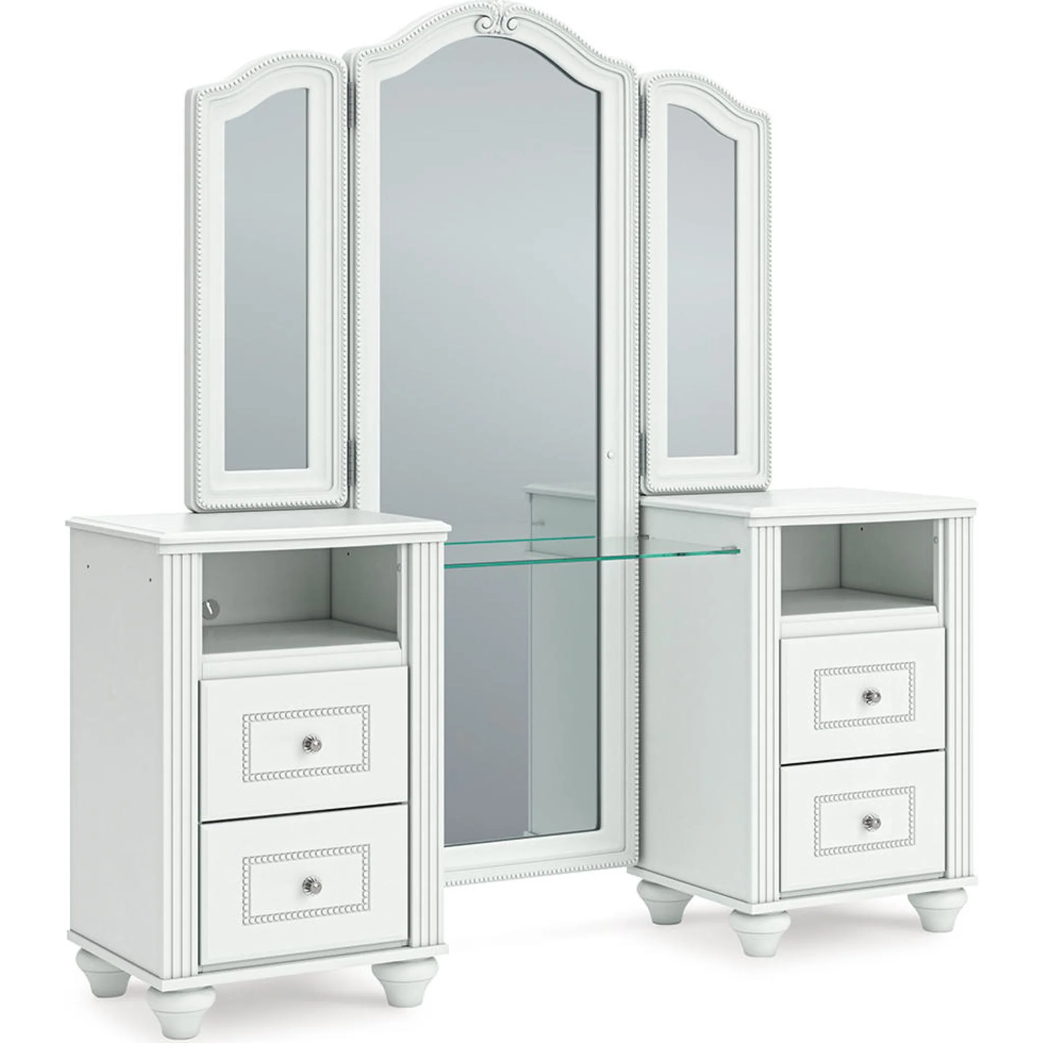 Kozlani Vanity with Mirror - White - Image 7