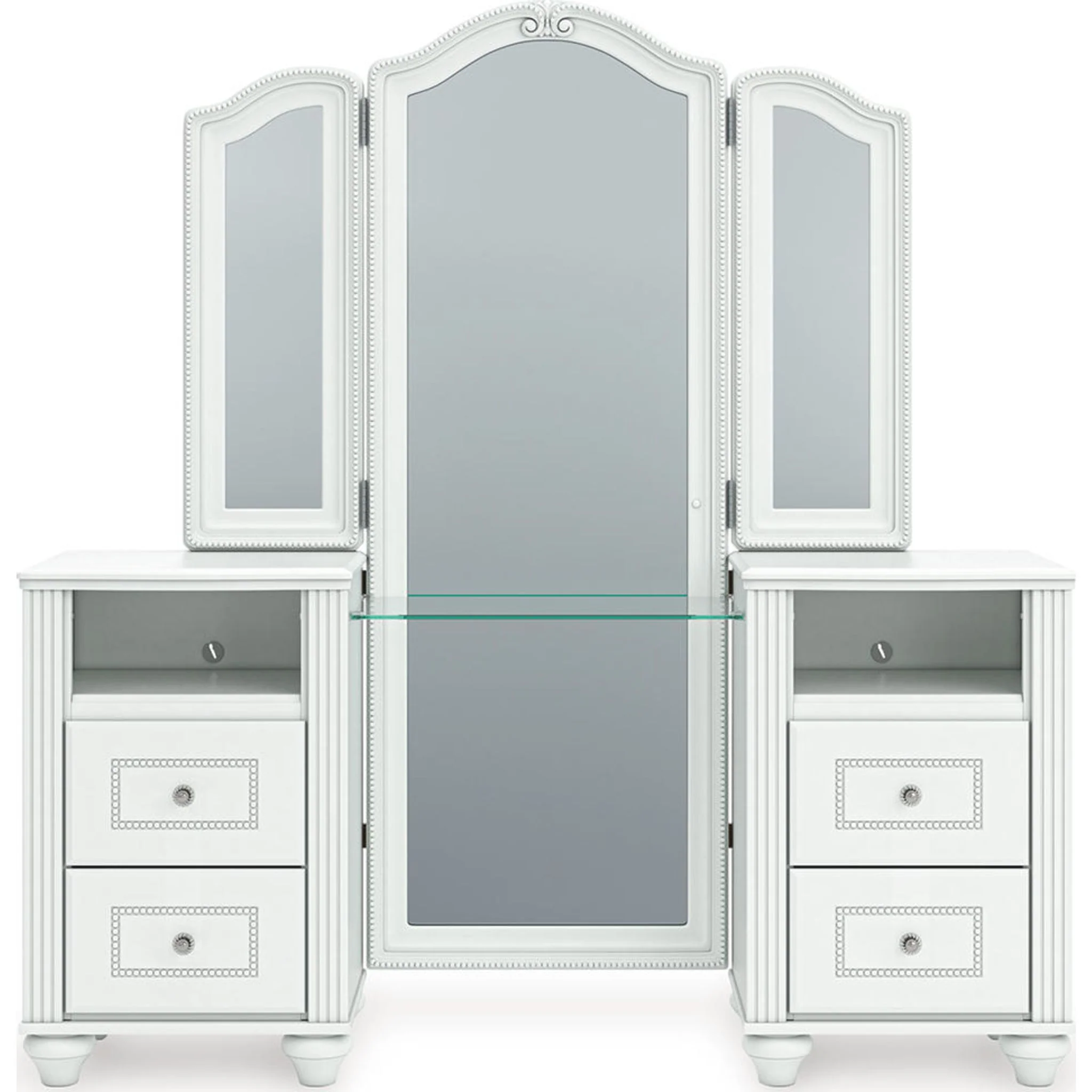 Kozlani Vanity with Mirror - White - Image 9