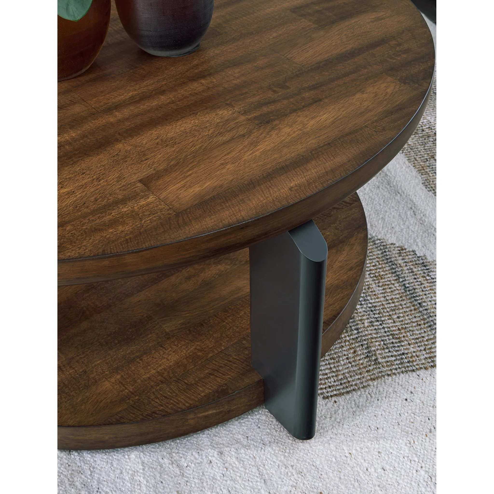 Kraeburn Coffee Table - Brown/Black - Image 5