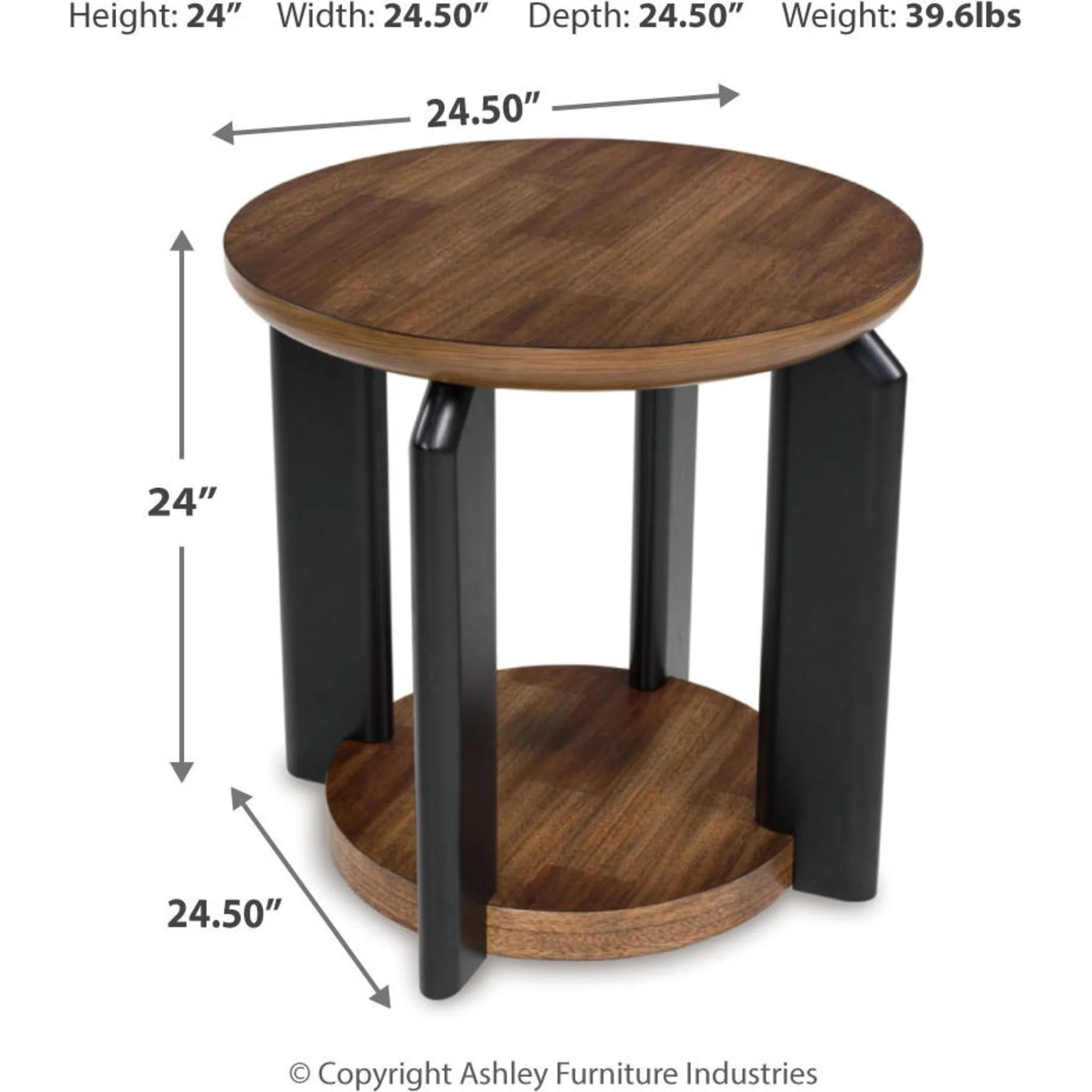 Kraeburn End Table - Brown/Black - Image 5