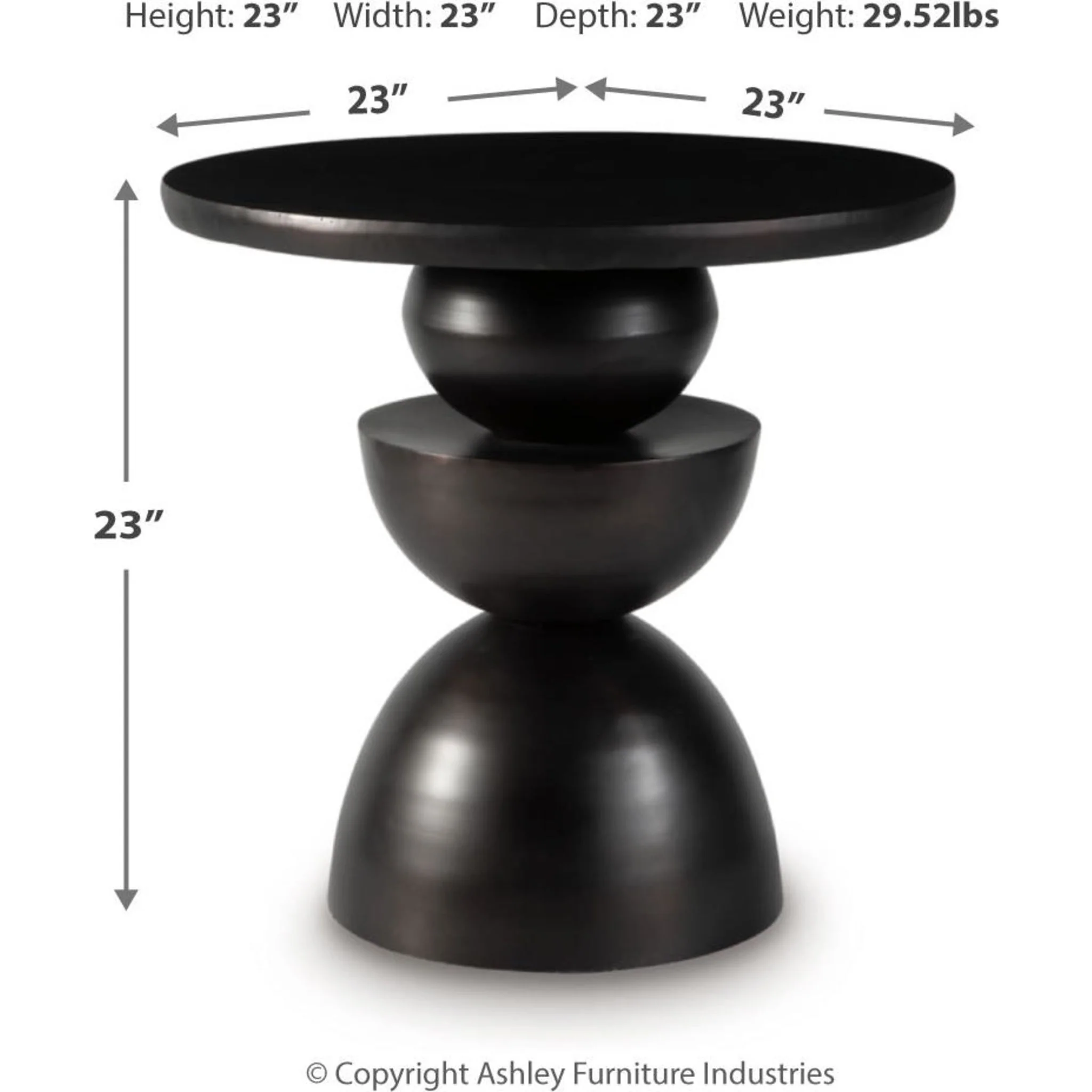 Kurtson Accent Table - Bronze Finish - Image 3